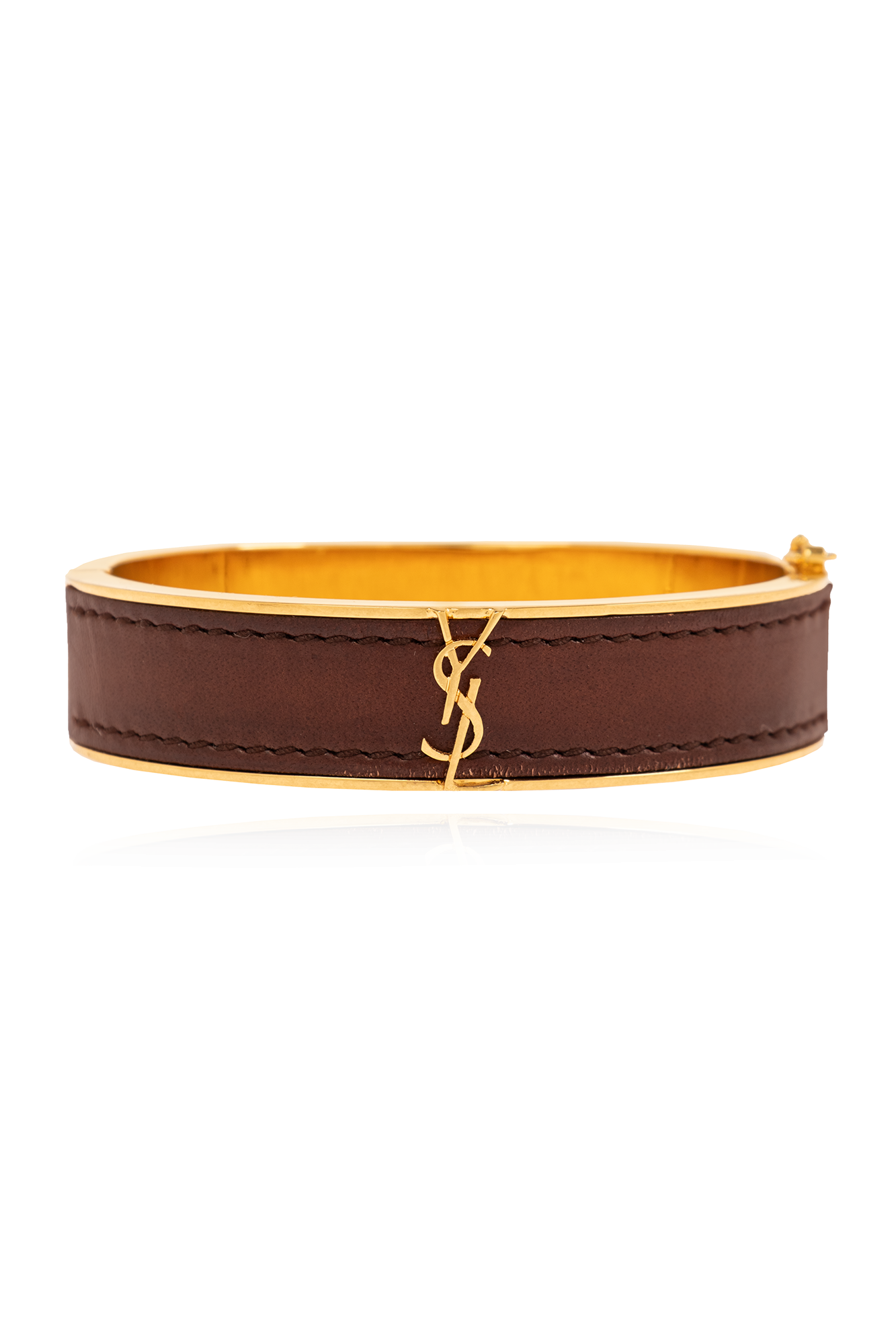 Saint Laurent Bransoleta ‘Cassandre’, Kobiety, Brązowy
