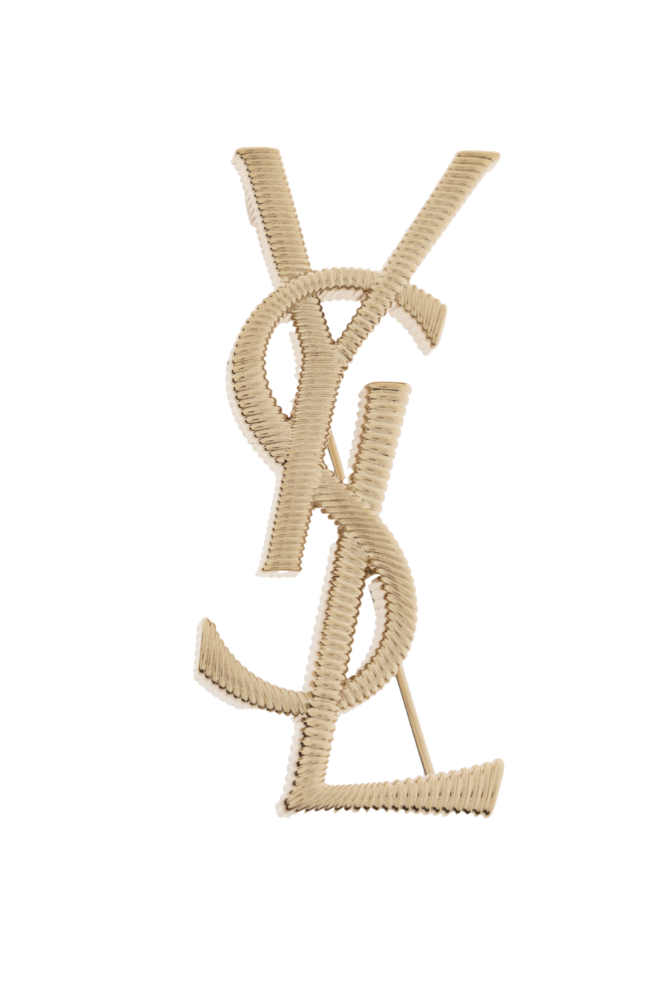 Saint Laurent Broszka W Kształcie Logo, Kobiety, Złoty