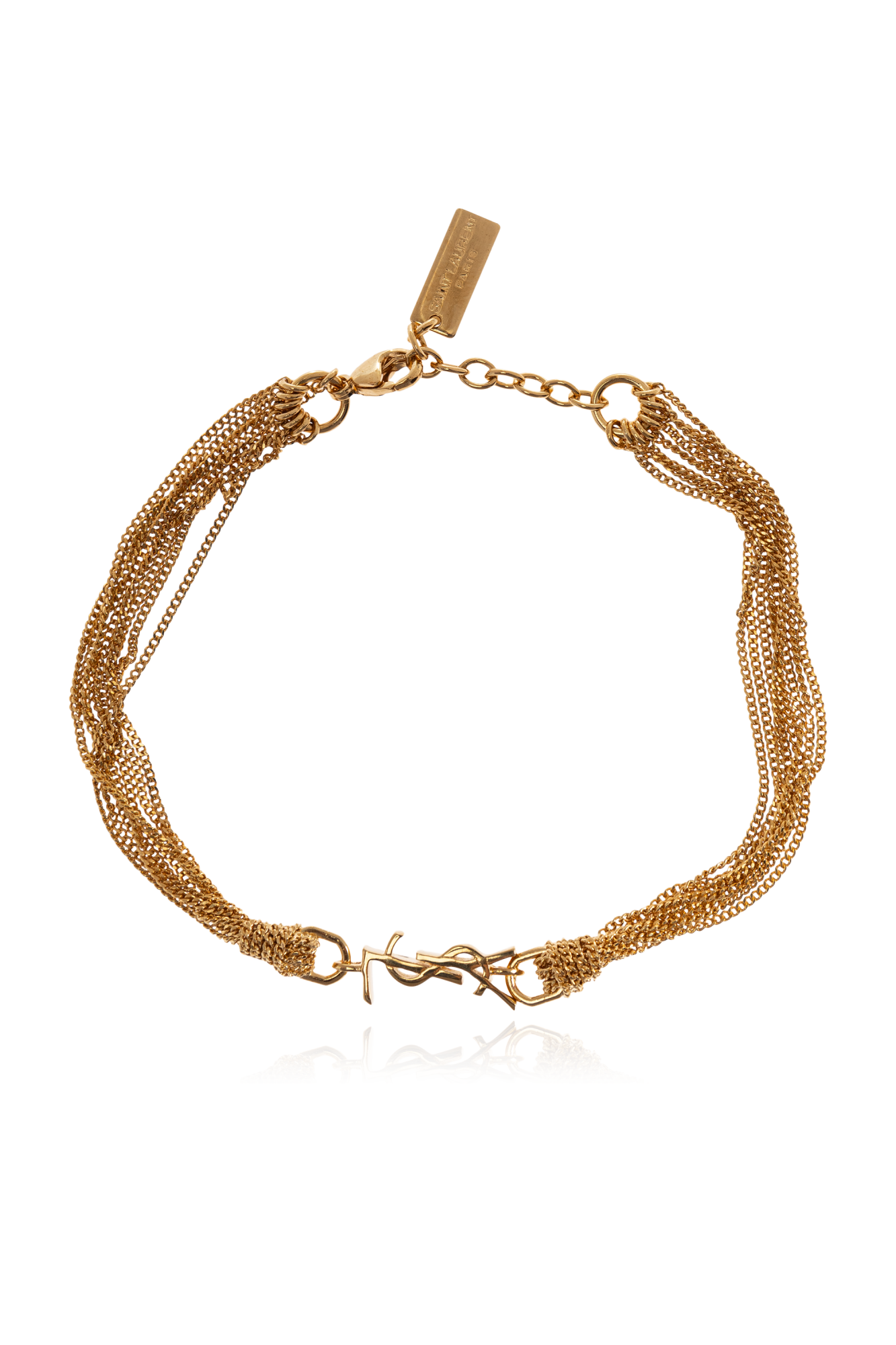 Saint Laurent Bransoleta Z Logo, Kobiety, Złoty