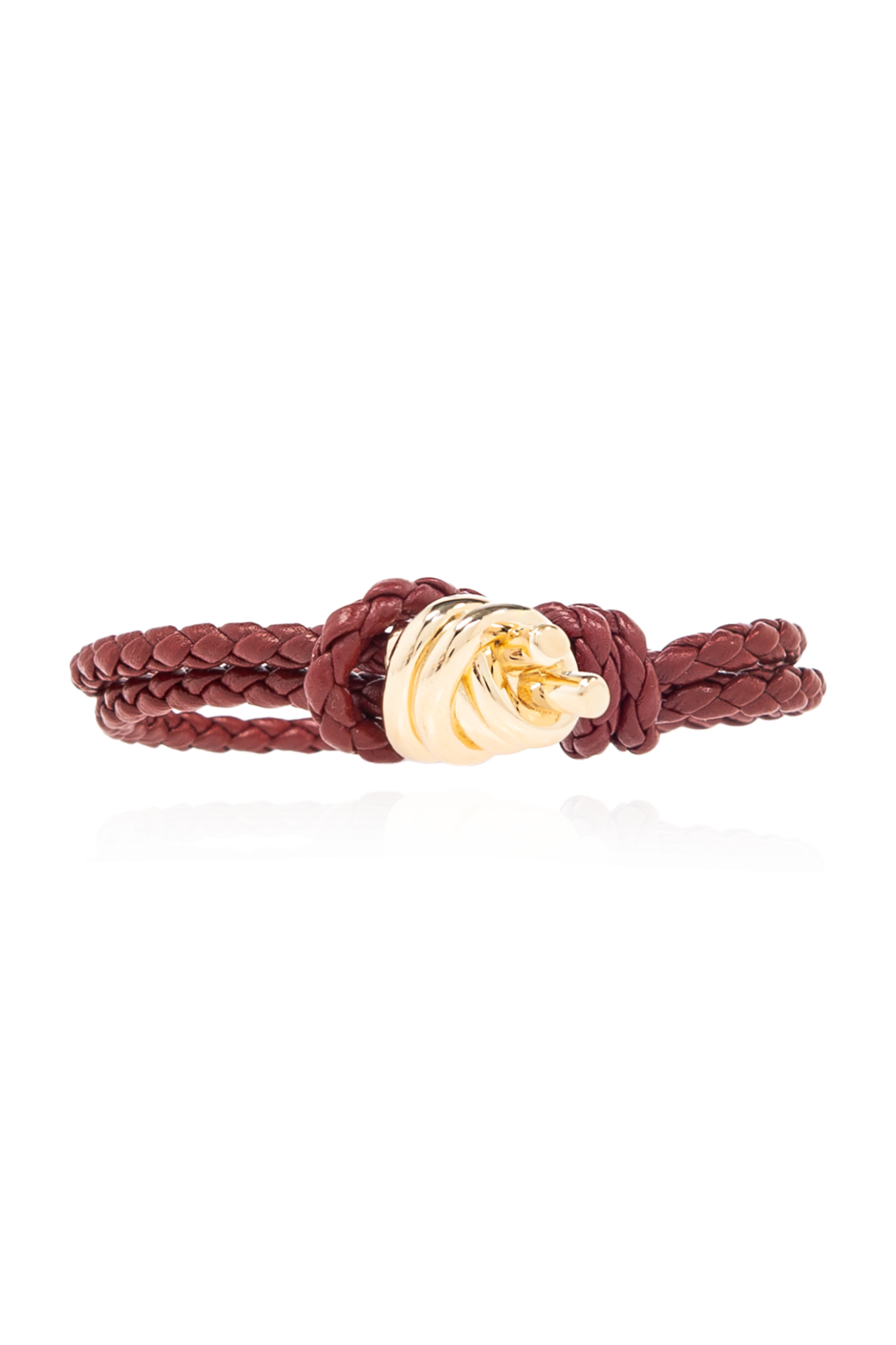 Bottega Veneta Skórzana Bransoleta, Kobiety, Bordo