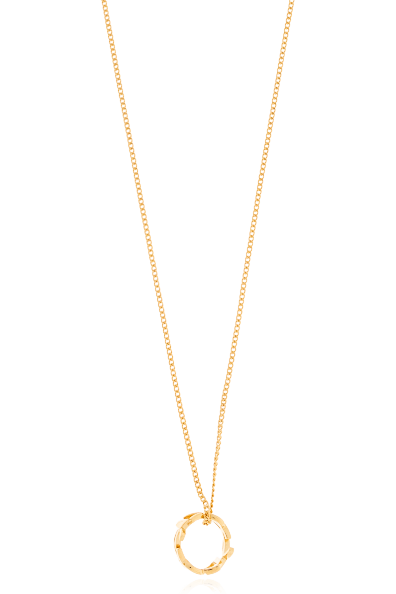 Saint Laurent Naszyjnik Z Zawieszką W Kształcie Logo, Kobiety, Złoty