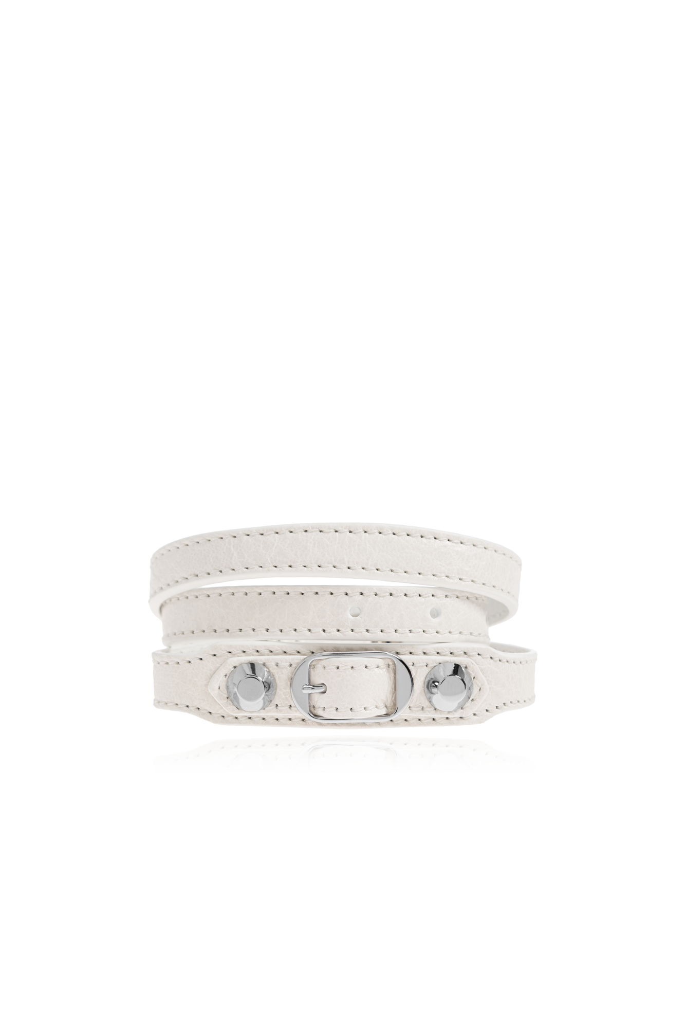 Balenciaga Skórzana Bransoleta, Kobiety, Biały