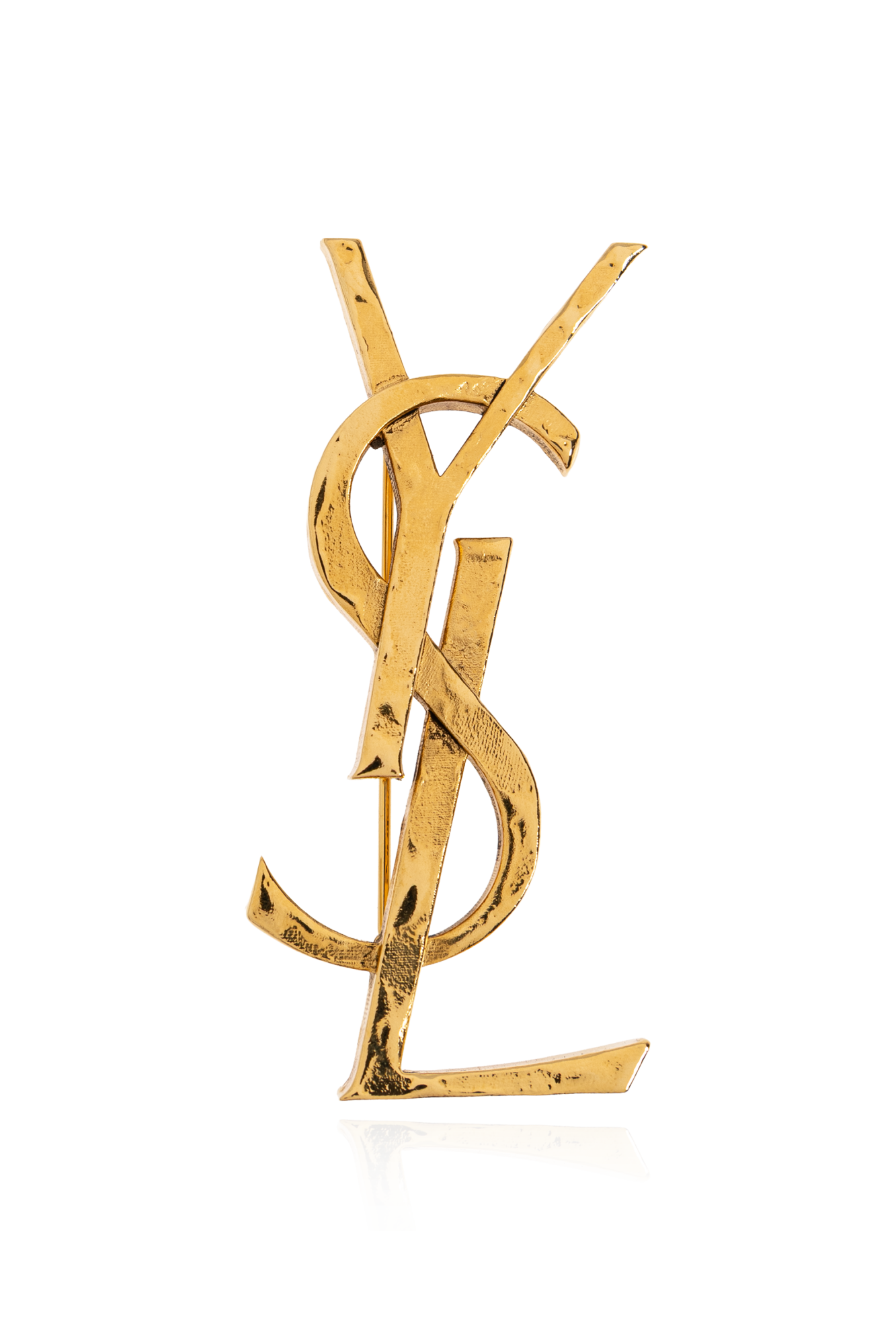 Saint Laurent Broszka W Kształcie Logo, Kobiety, Złoty