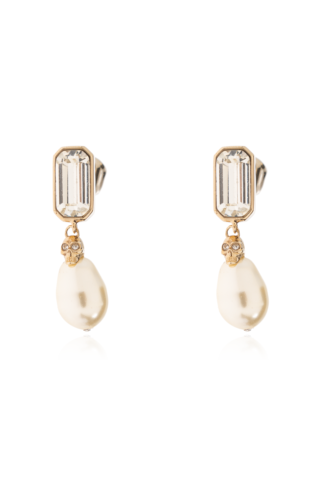 Alexander McQueen Mosiężne Kolczyki, Kobiety, Złoty