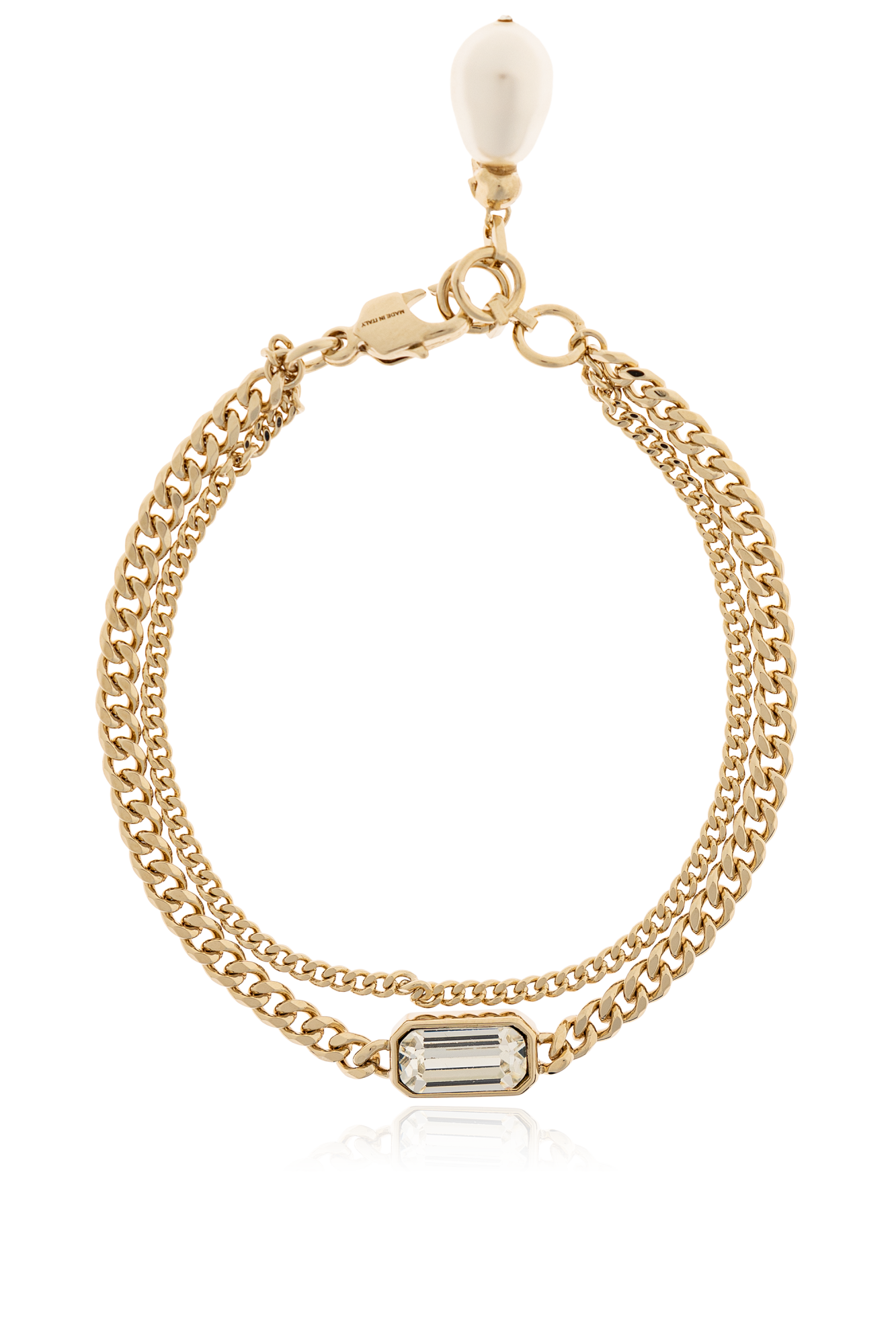 Alexander McQueen Mosiężna Bransoleta, Kobiety, Złoty