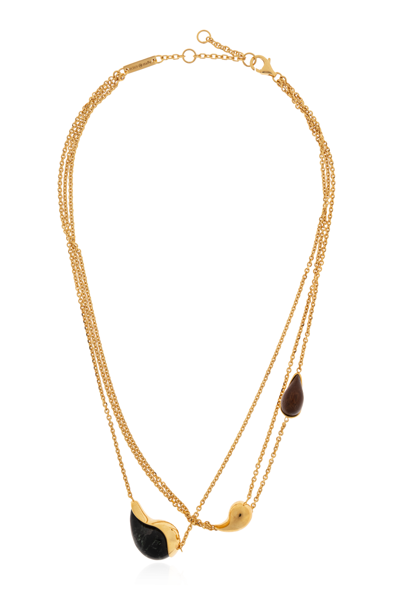 Bottega Veneta Naszyjnik Z Zawieszkami W Kształcie Kropli, Kobiety, Złoty