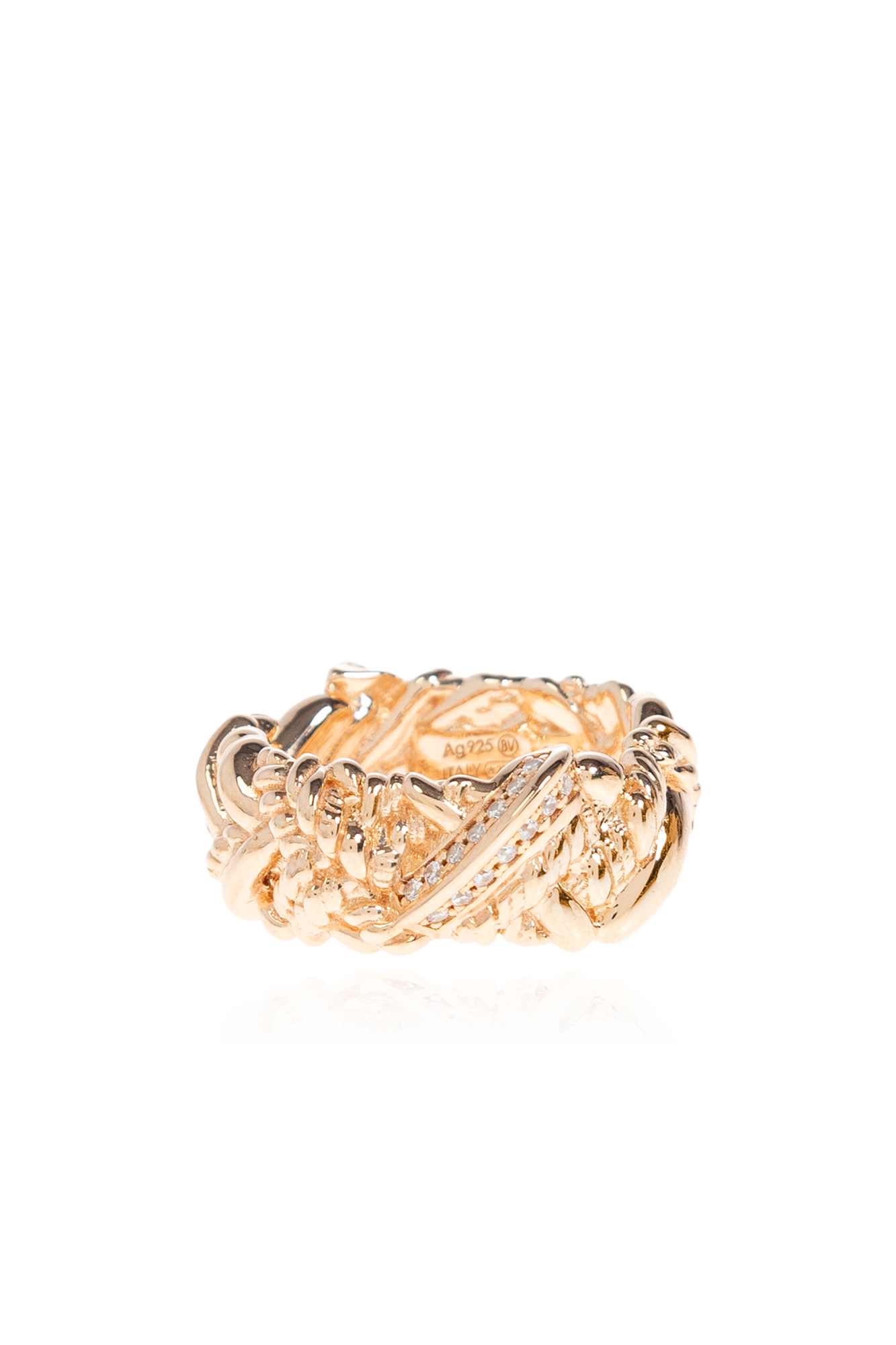 Bottega Veneta Pozłacany Pierścień, Kobiety, Złoty