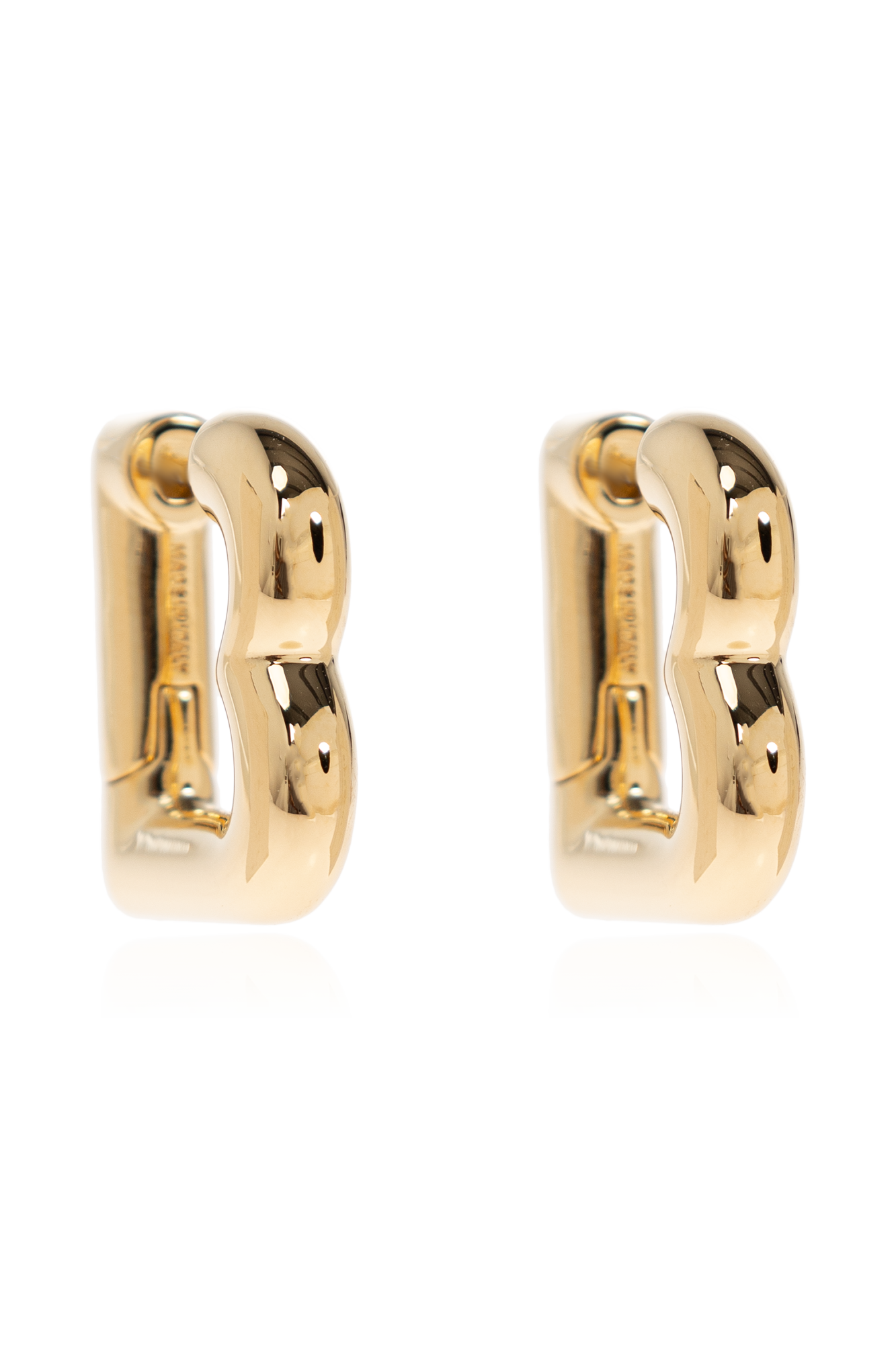 Balenciaga Kolczyki W Kształcie Logo, Kobiety, Złoty