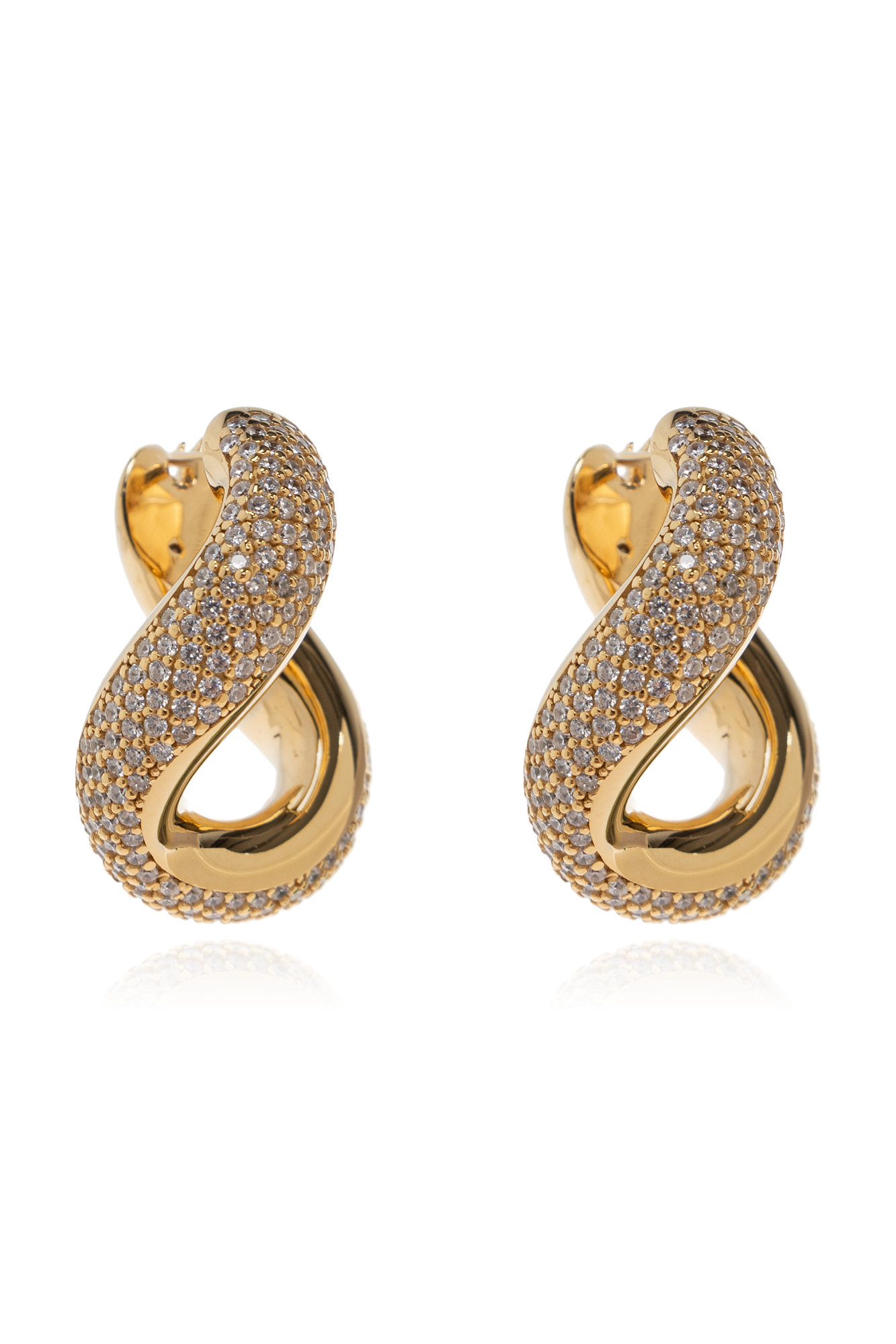 Bottega Veneta Kolczyki Z Kryształami, Kobiety, Złoty