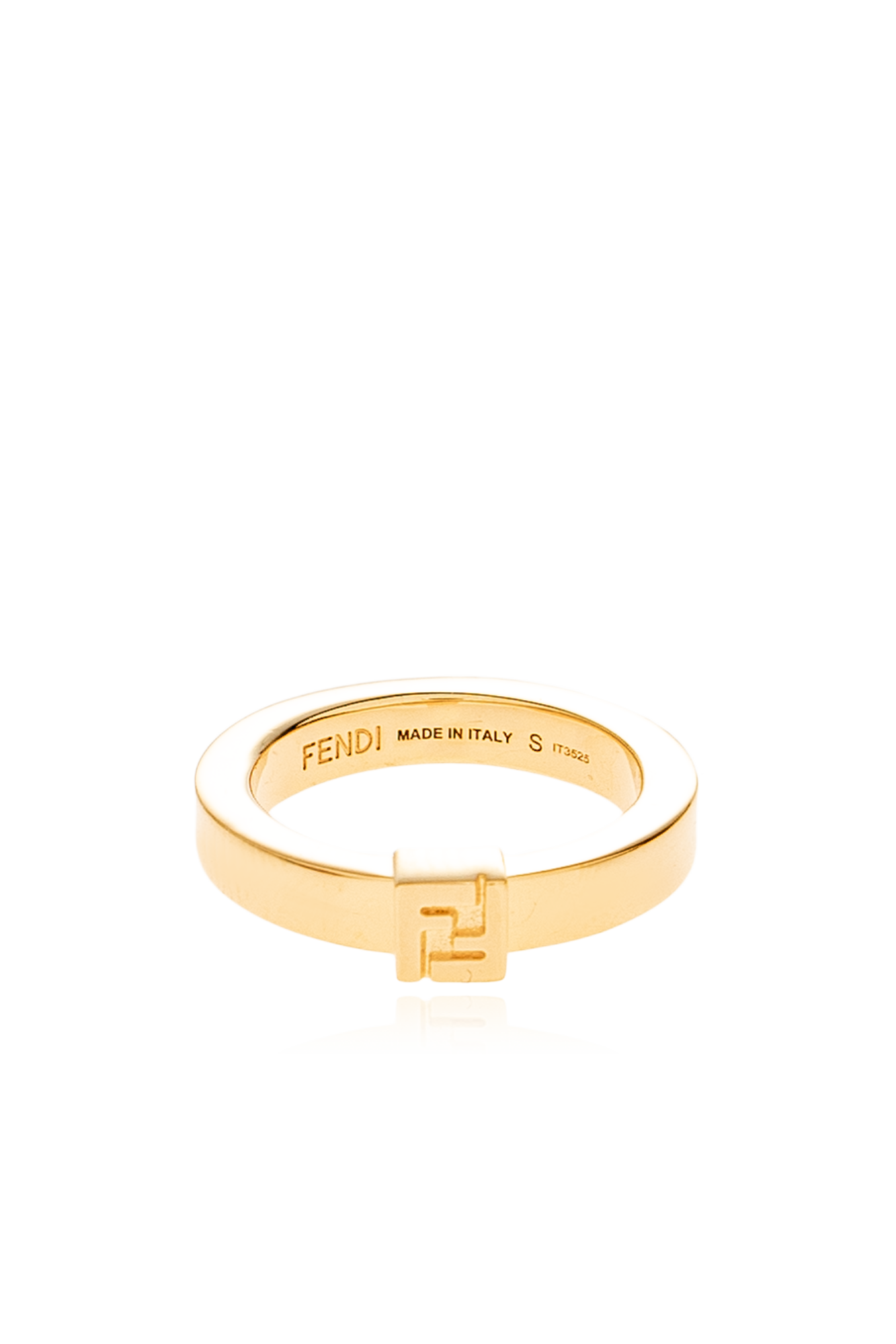 Fendi Pierścień Z Logo, Kobiety, Złoty