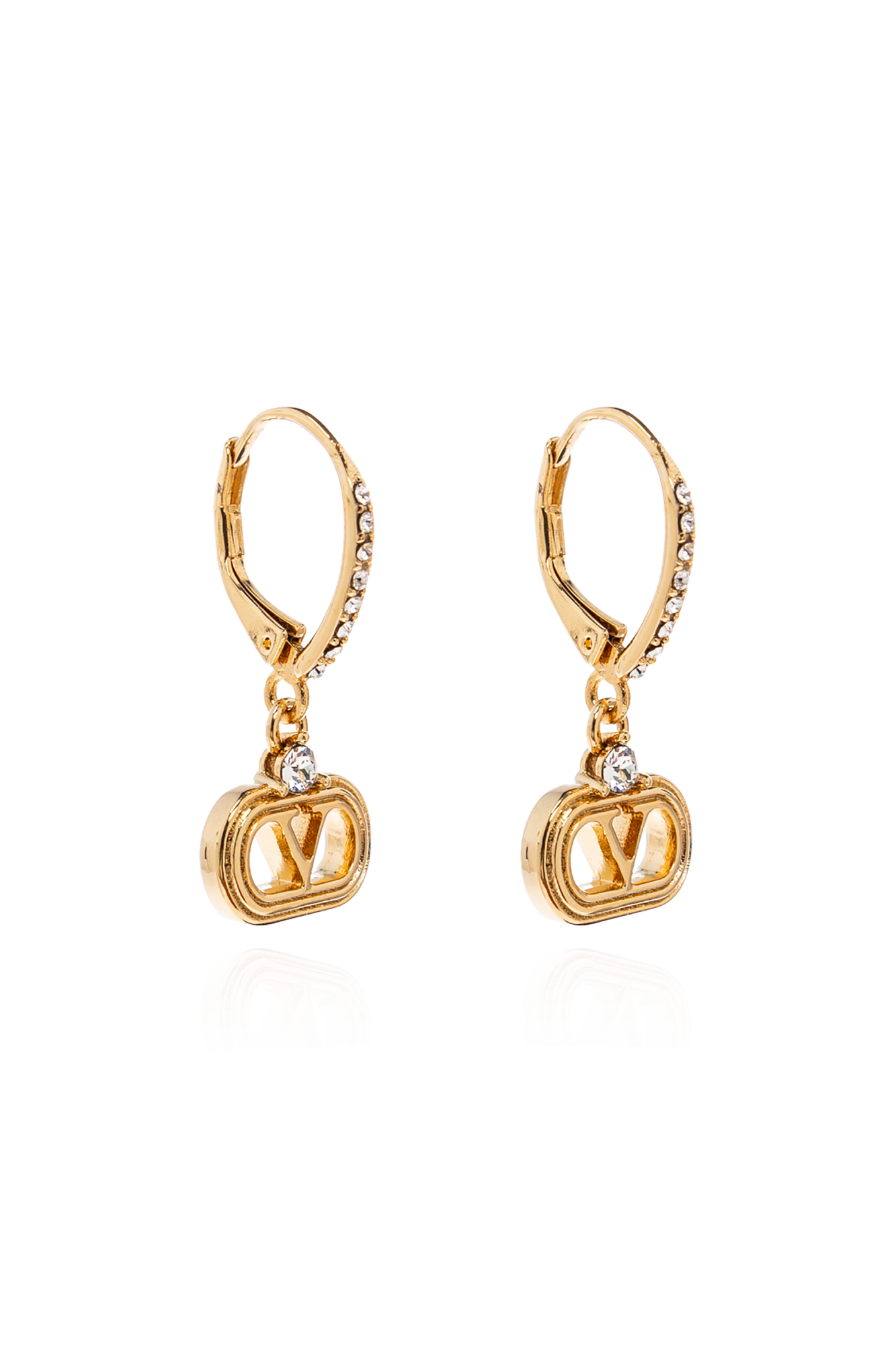 Valentino Garavani Kolczyki Z Kryształami Swarovski, Kobiety, Złoty