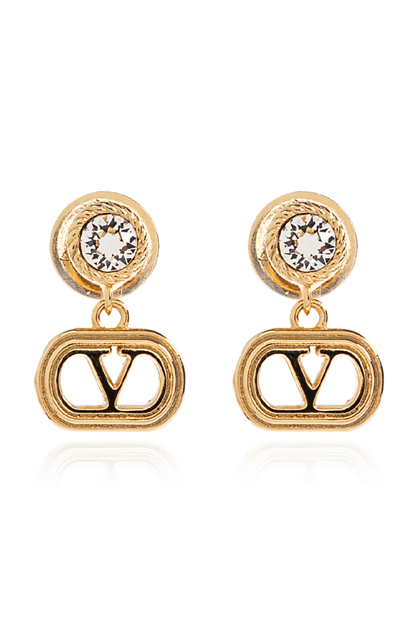 Valentino Garavani Kolczyki Z Kryształami Swarovski, Kobiety, Złoty