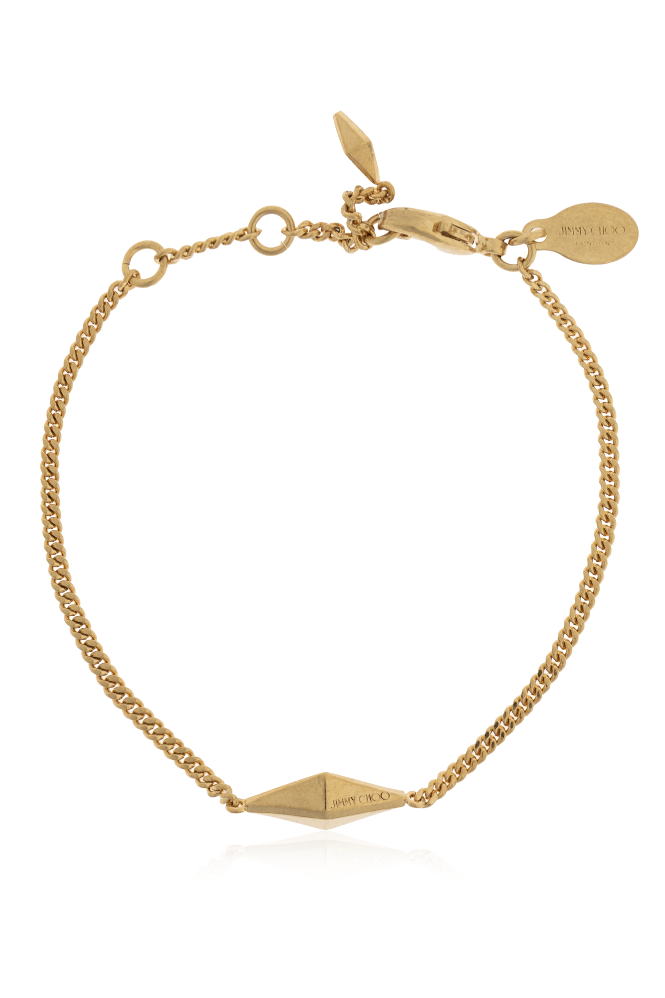 Jimmy Choo Bransoletka Z Grawerem Logo, Kobiety, Złoty