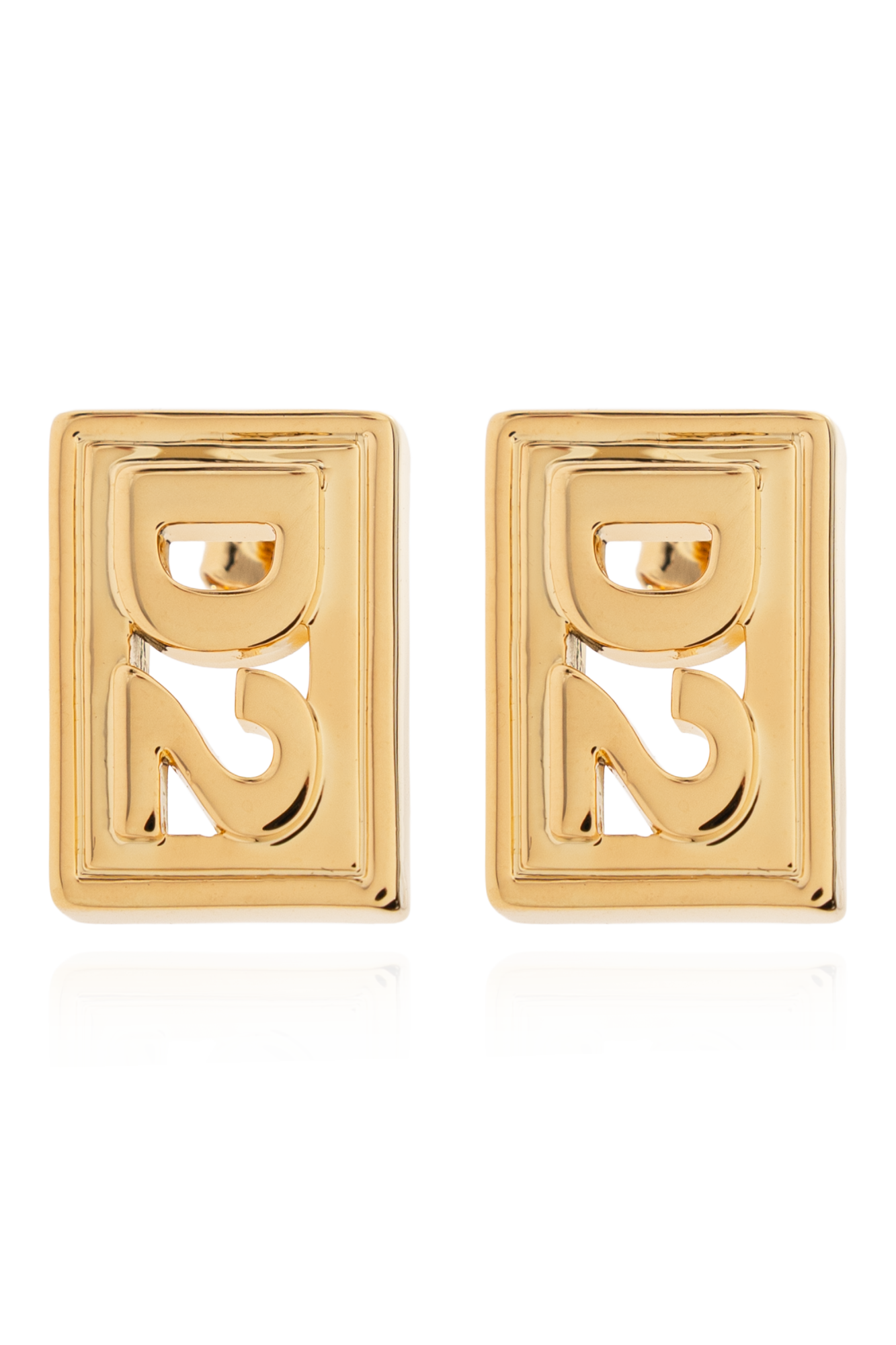 Dsquared2 Kolczyki Z Logo, Kobiety, Złoty