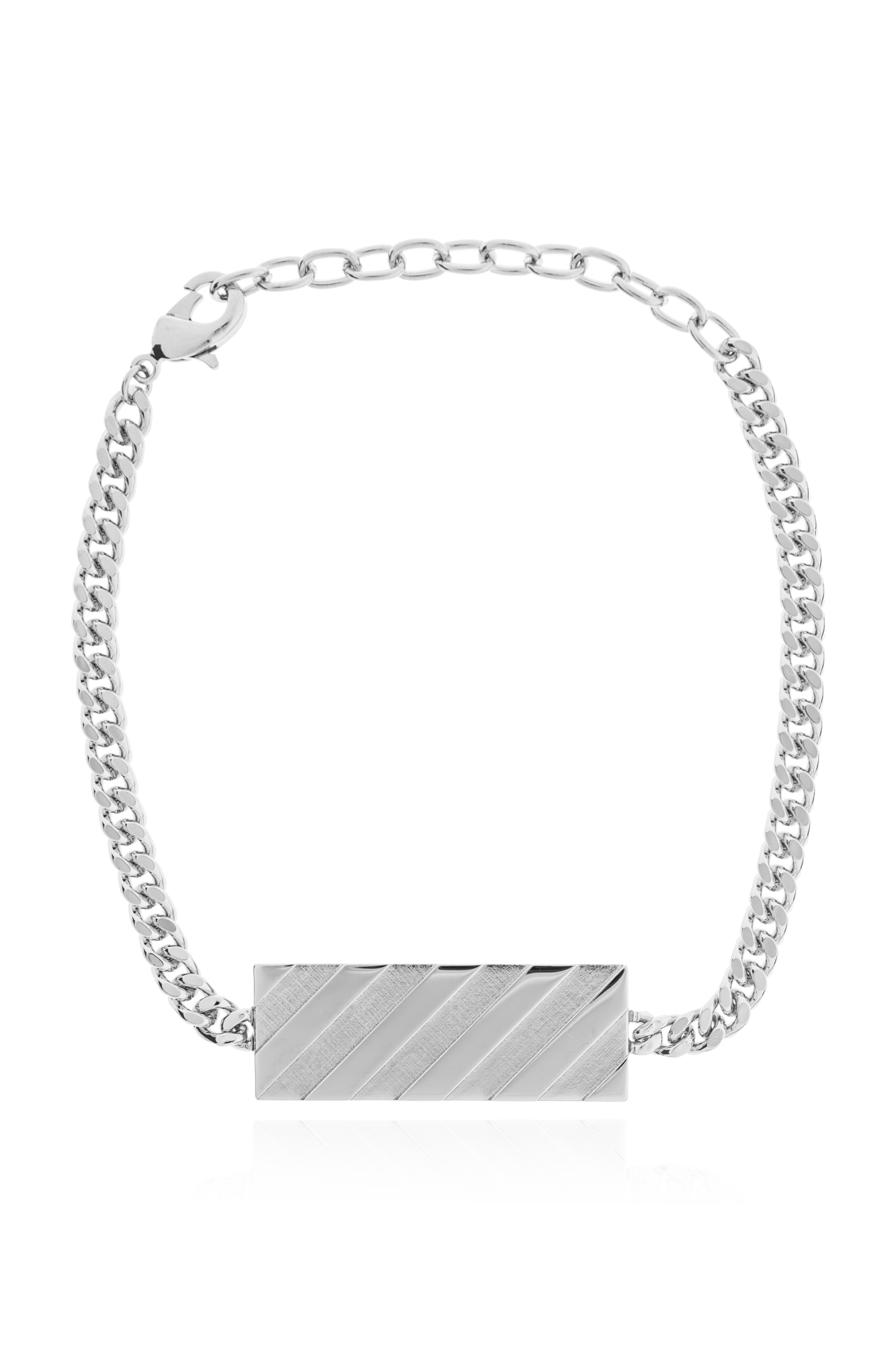 Off-White Mosiężna Bransoleta, Mężczyźni, Srebrny