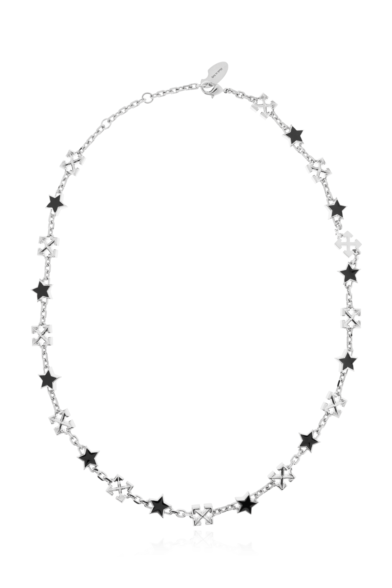 Off-White Krótki Naszyjnik, Mężczyźni, Srebrny