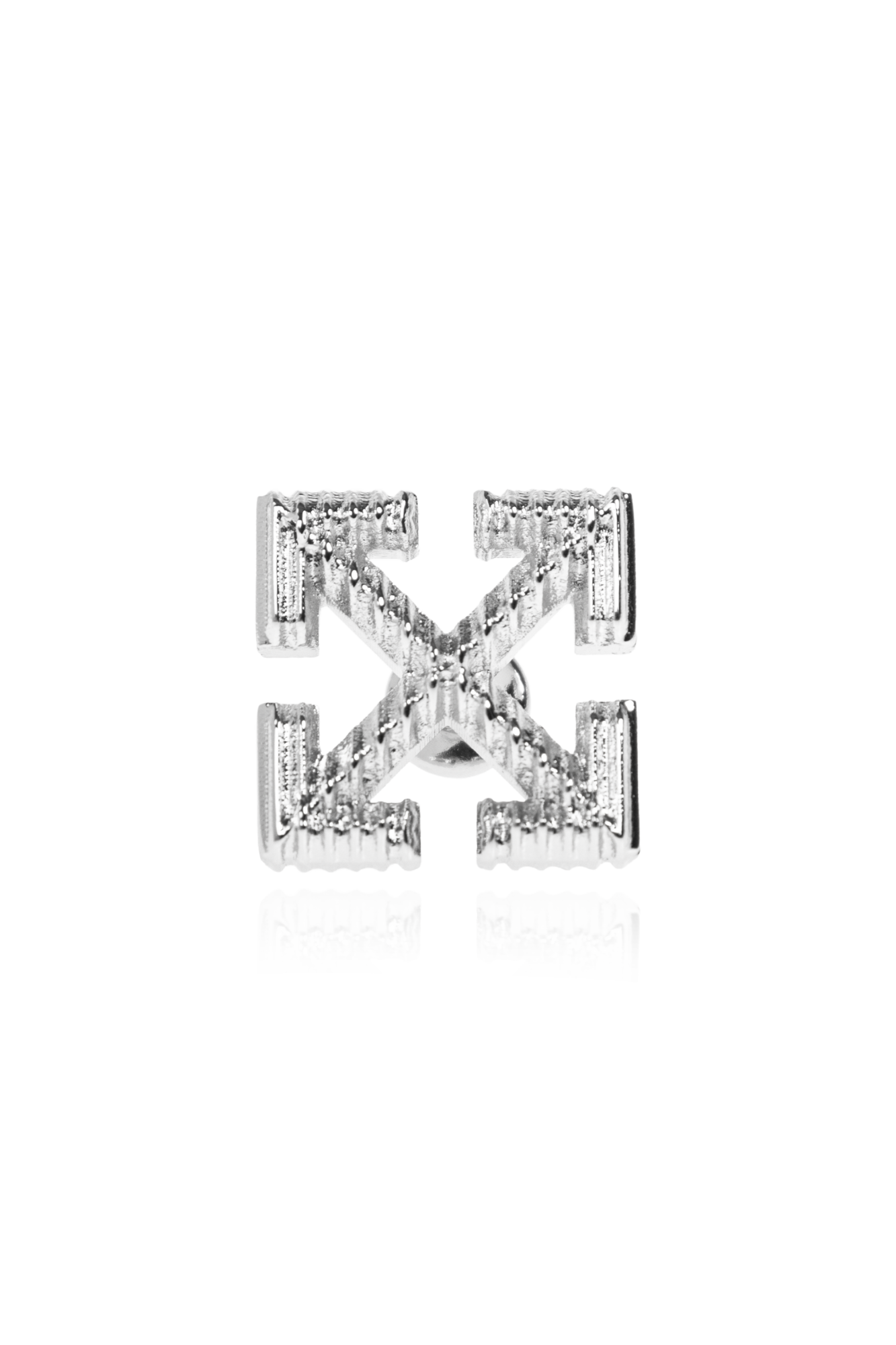 Off-White Pojedynczy Kolczyk, Mężczyźni, Srebrny