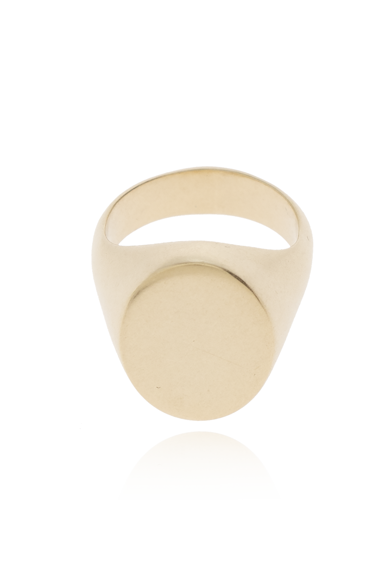 Maison Margiela Pierścień Z Logo, Kobiety, Złoty