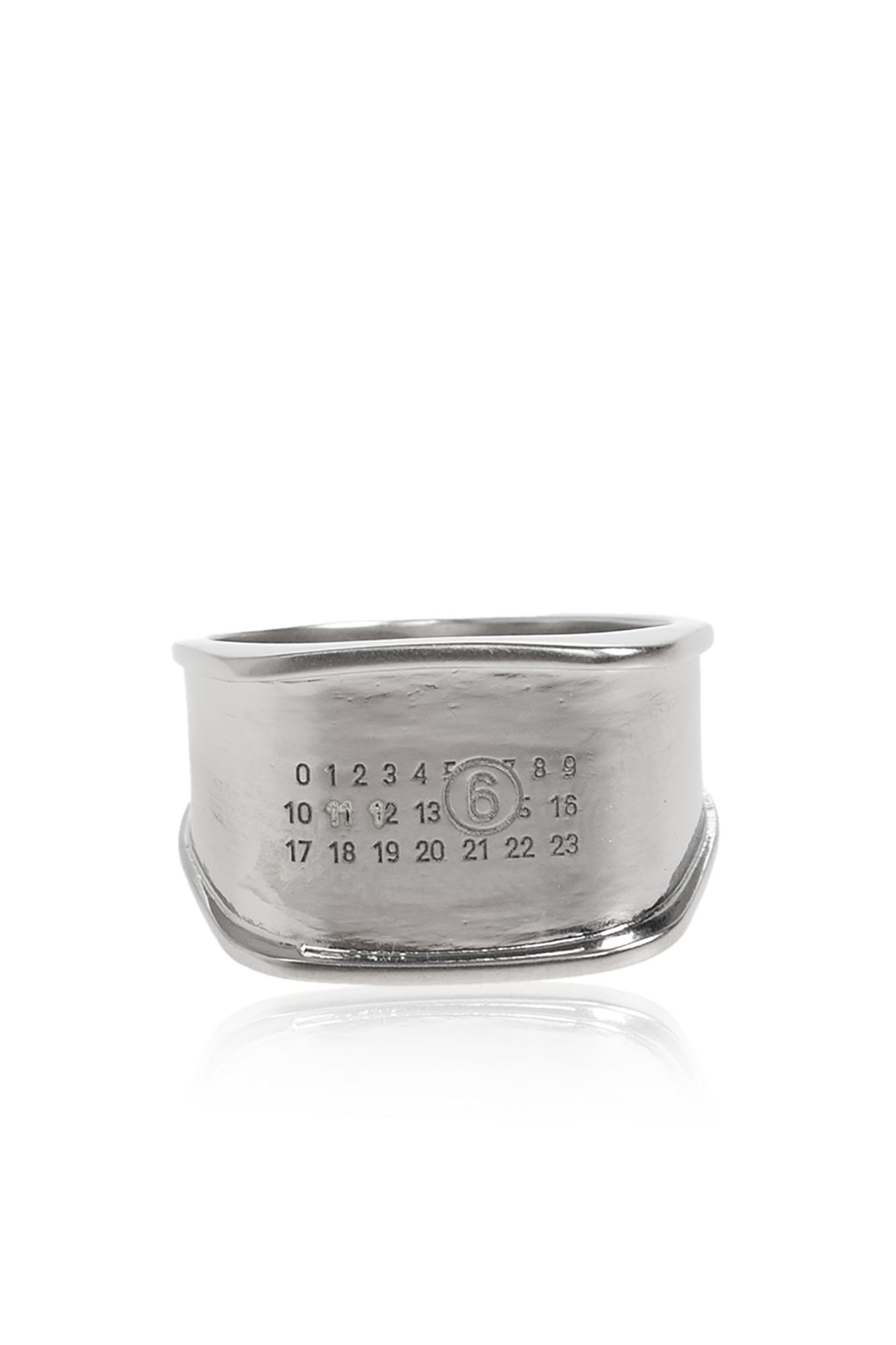 MM6 Maison Margiela Sygnet Z Wygrawerowanym Logo, Unisex, Srebrny