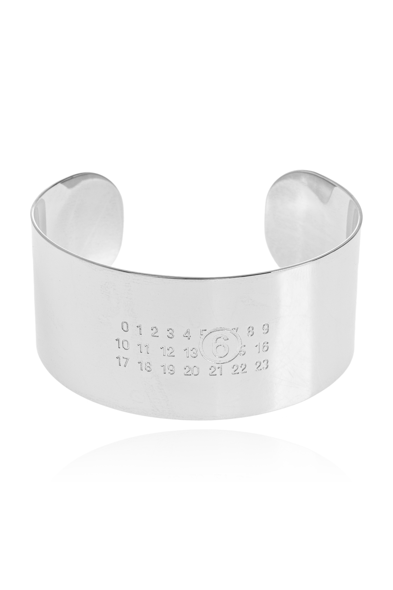 MM6 Maison Margiela Mosiężna Bransoleta, Kobiety, Srebrny