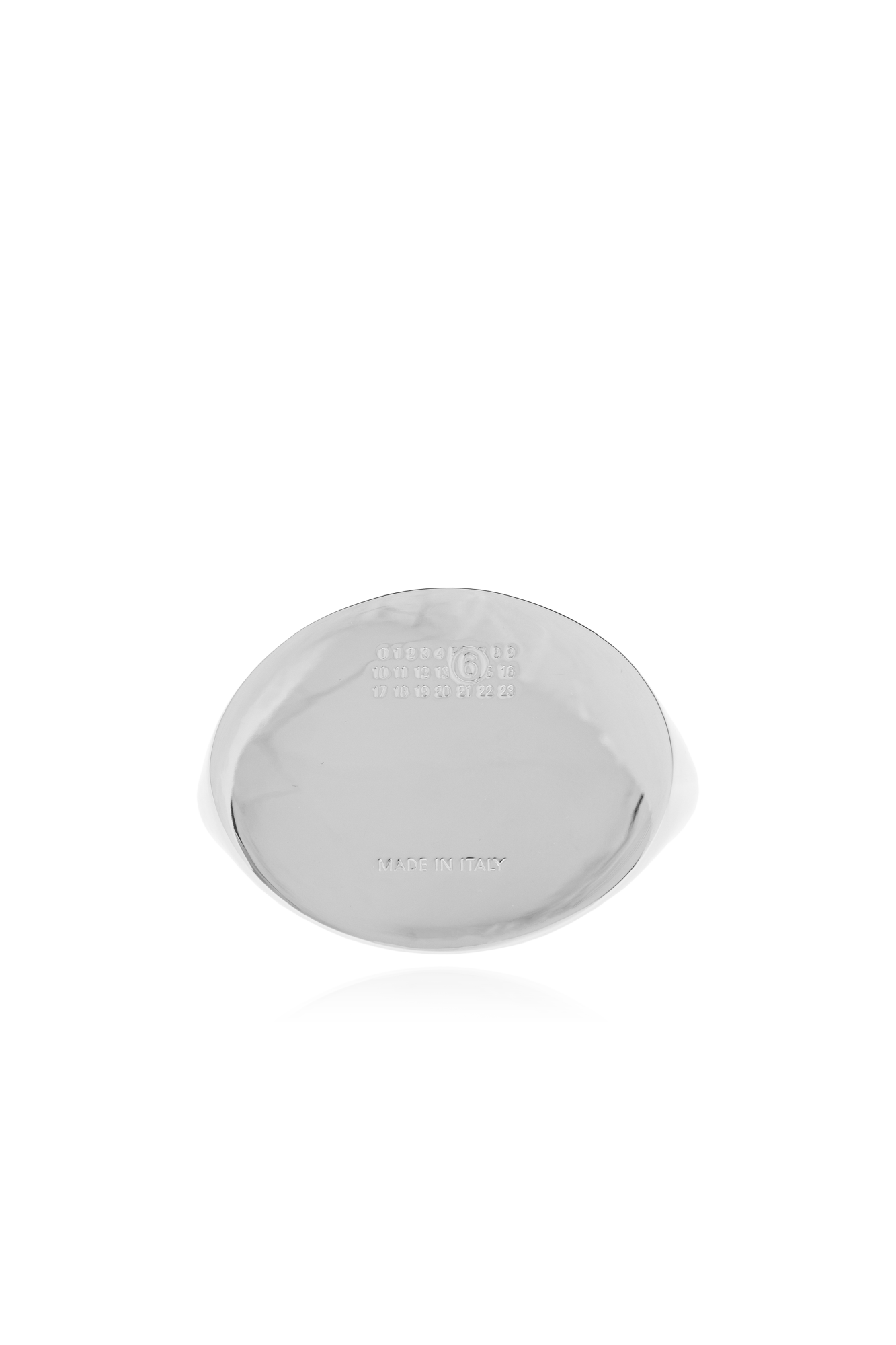 MM6 Maison Margiela Mosiężna Bransoleta Z Wygrawerowanym Logo, Kobiety, Srebrny