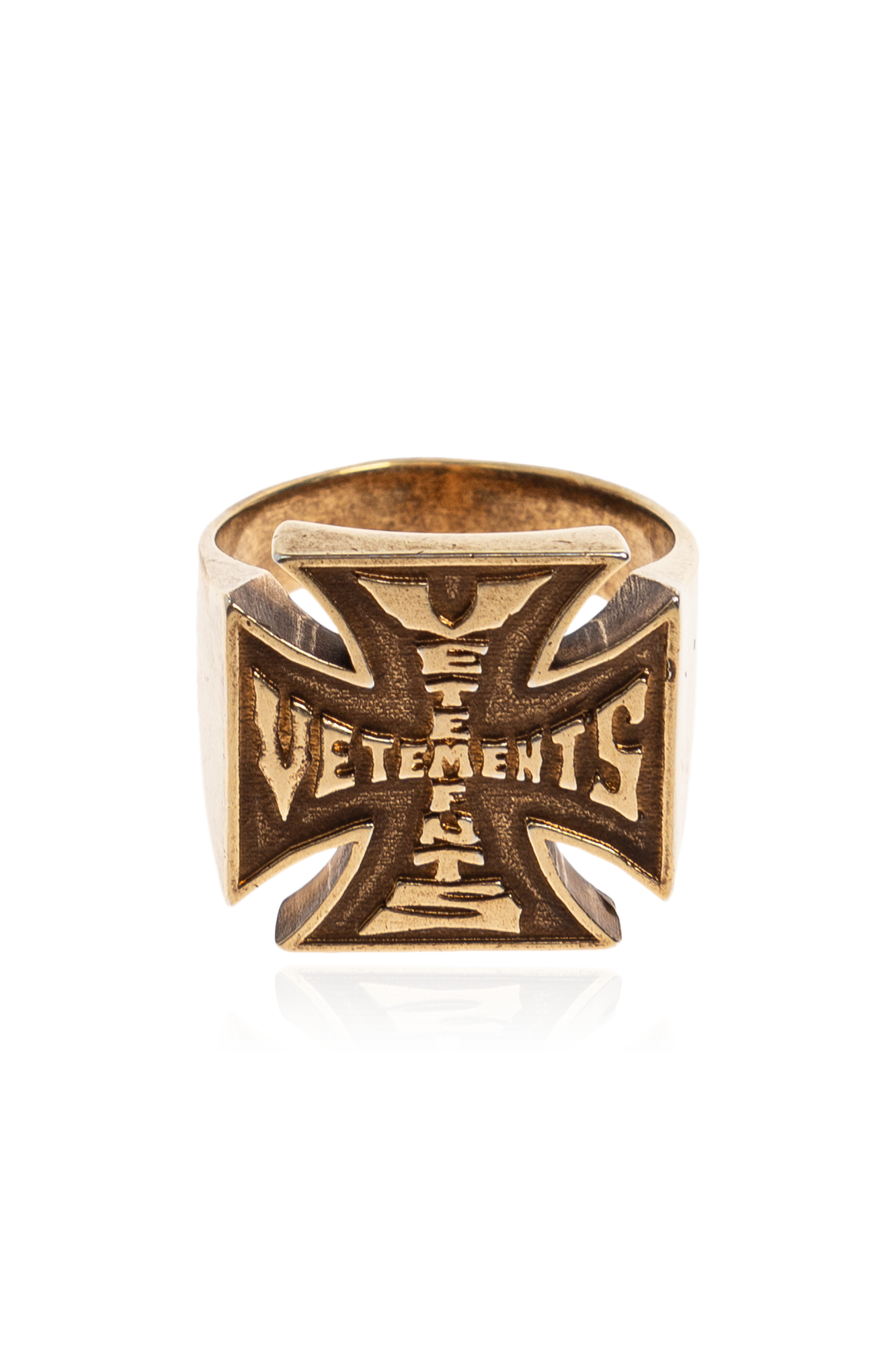 VETEMENTS Sygnet Z Logo, Unisex, Złoty