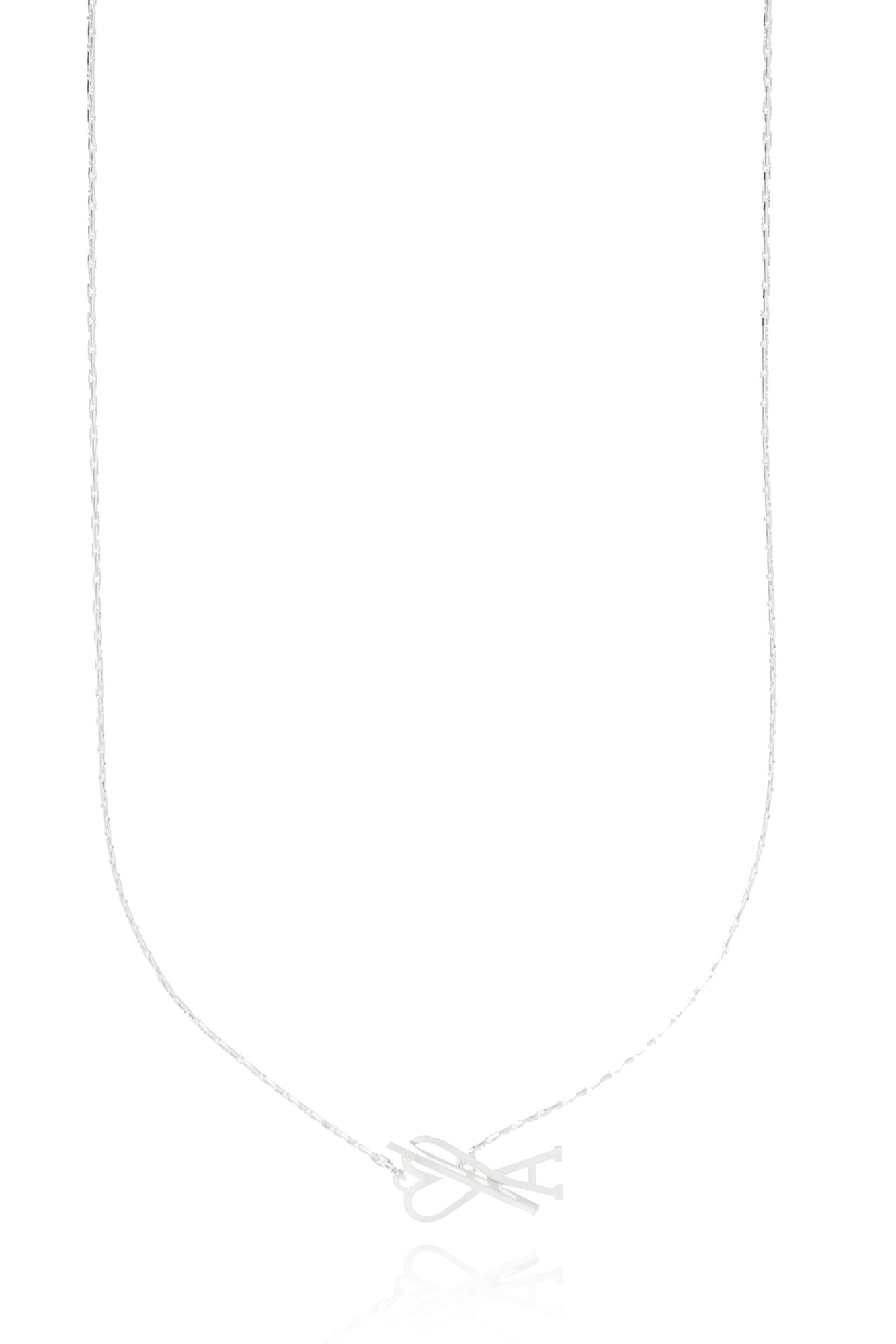 Ami Alexandre Mattiussi Naszyjnik Z Logo, Unisex, Srebrny