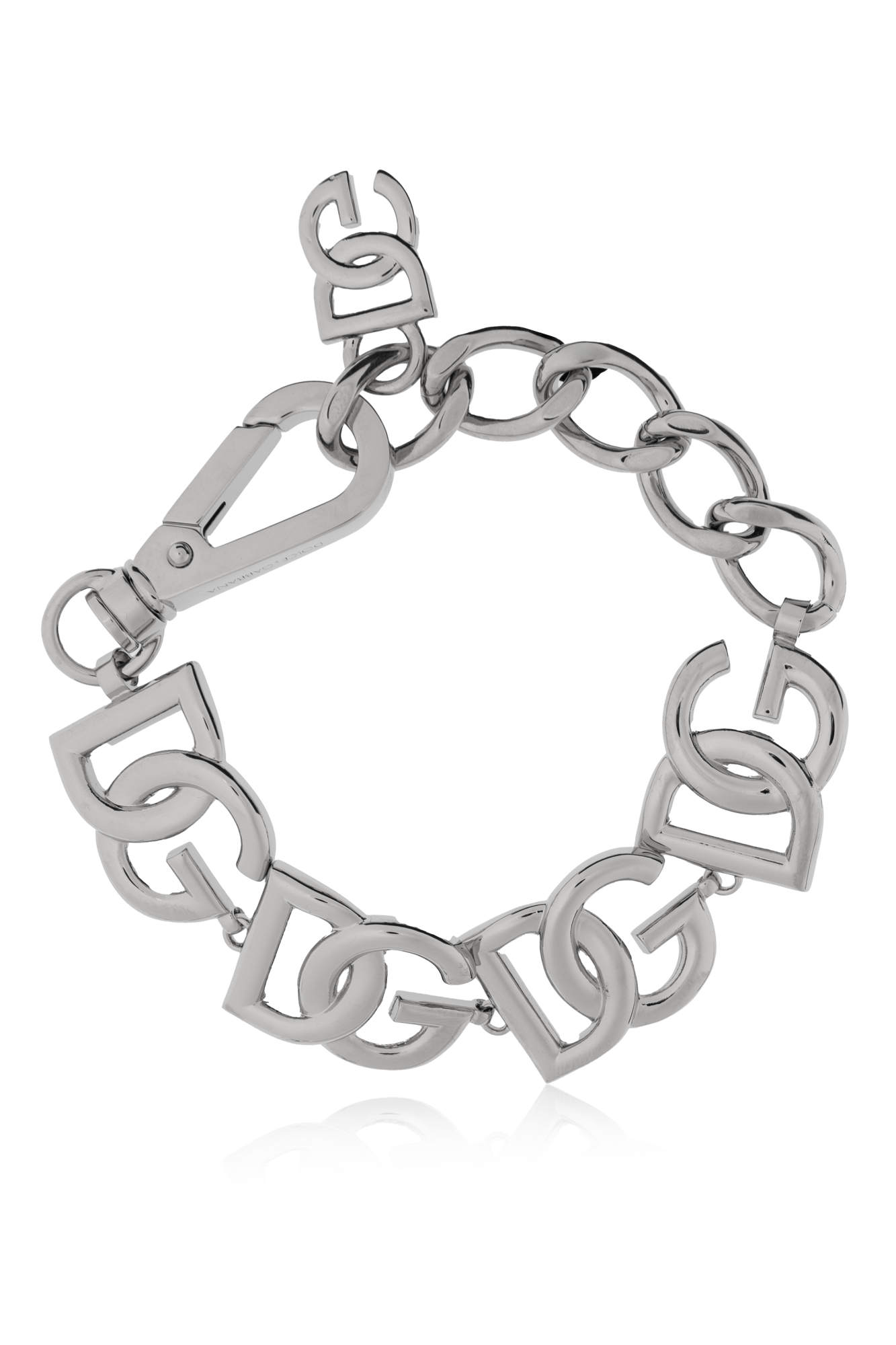 Dolce & Gabbana Bransoleta Z Logo, Kobiety, Srebrny