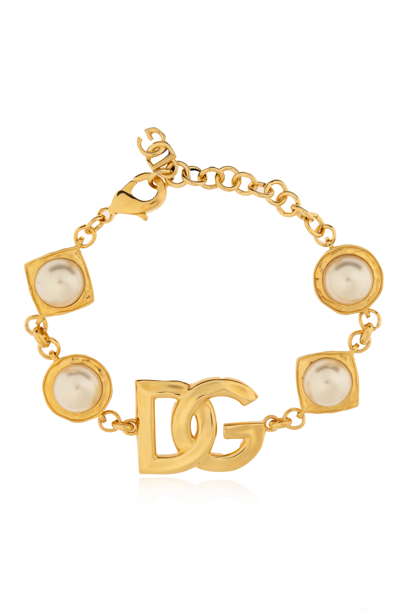 Dolce & Gabbana Bransoleta Z Perłami, Kobiety, Złoty