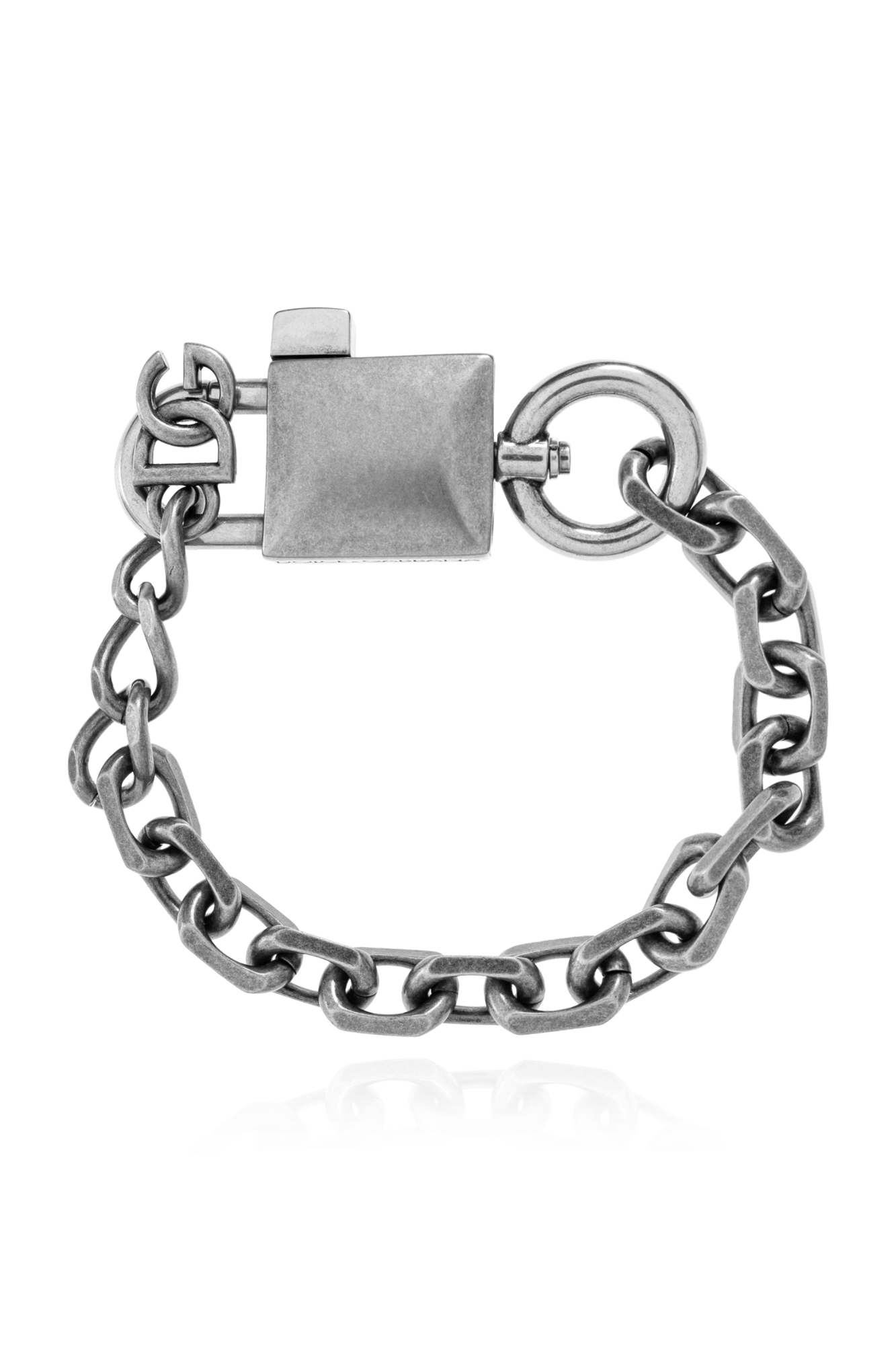 Dolce & Gabbana Mosiężna Bransoleta, Mężczyźni, Srebrny