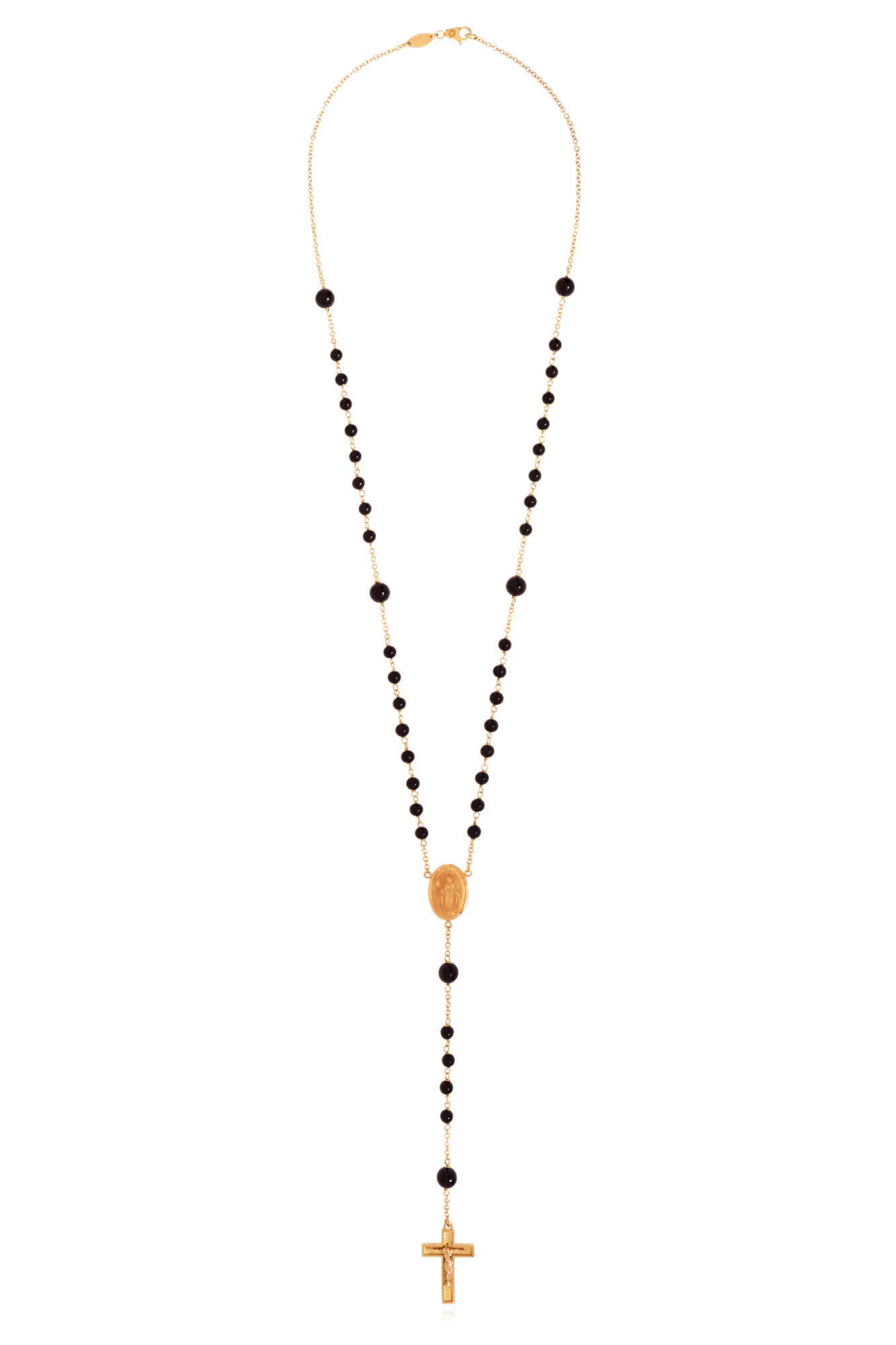Dolce & Gabbana Naszyjnik Różańcowy, Unisex, Złoty