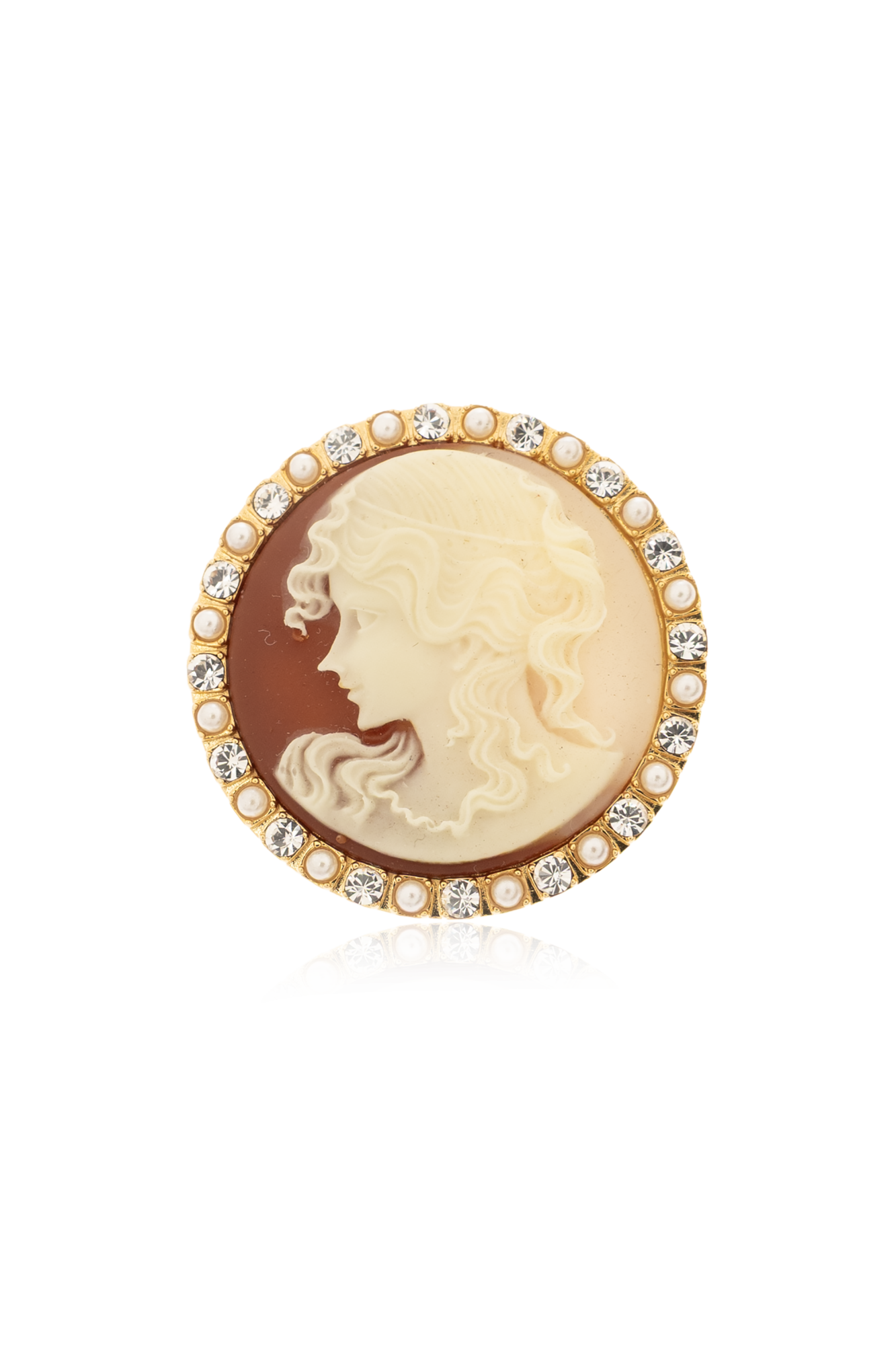 Dolce & Gabbana Mosiężna Broszka, Mężczyźni, Złoty