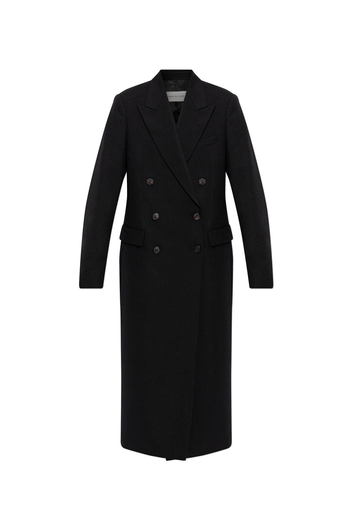 Dries Van Noten Wełniany Płaszcz ‘Rarrysta’, Kobiety, Czarny