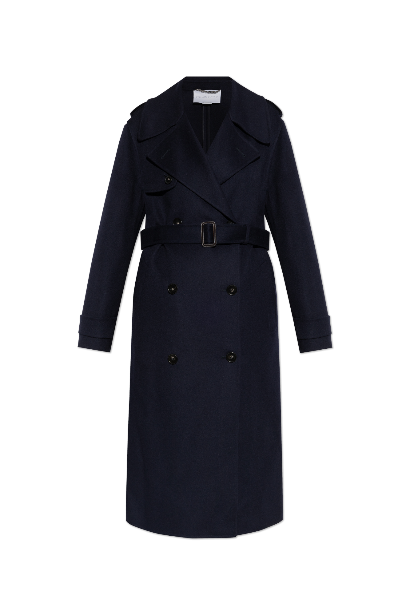 Stella McCartney Płaszcz Z Paskiem, Kobiety, Granatowy