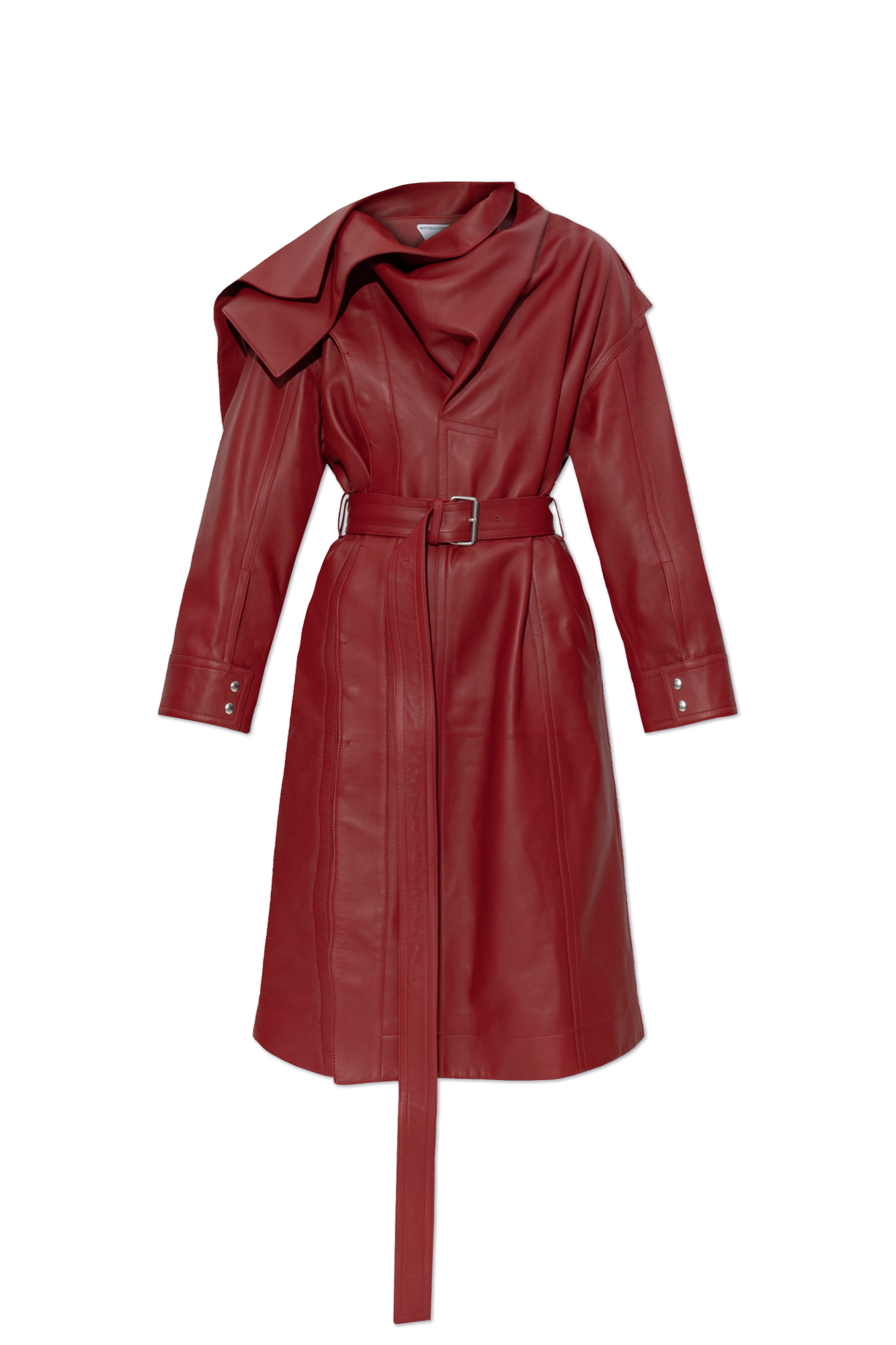 Bottega Veneta Skórzany Płaszcz, Kobiety, Bordo
