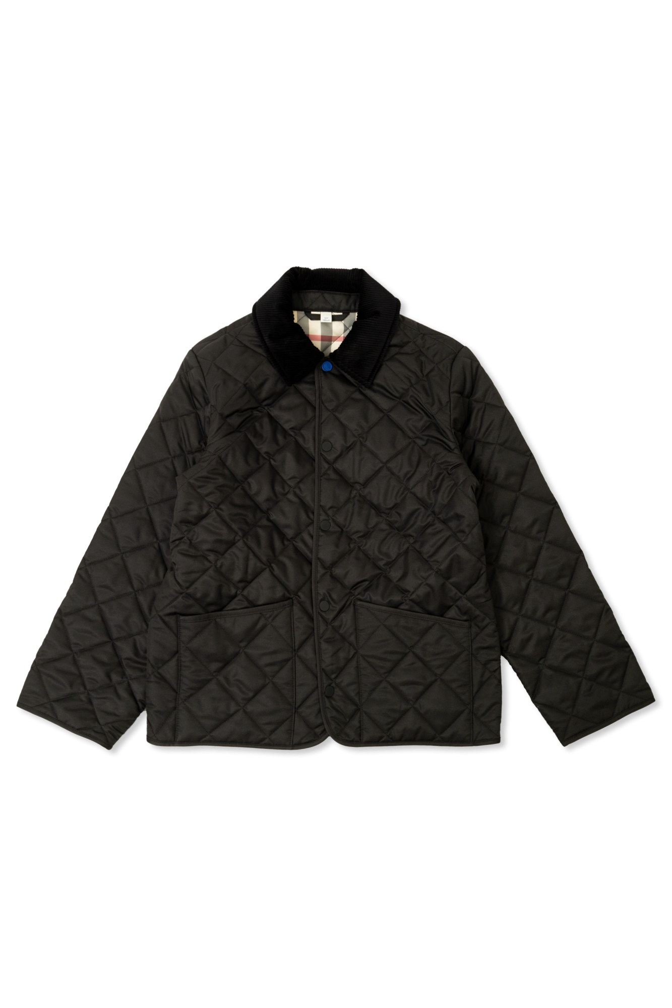Burberry Kids Pikowana Kurtka Z Kołnierzem, Unisex, Czarny