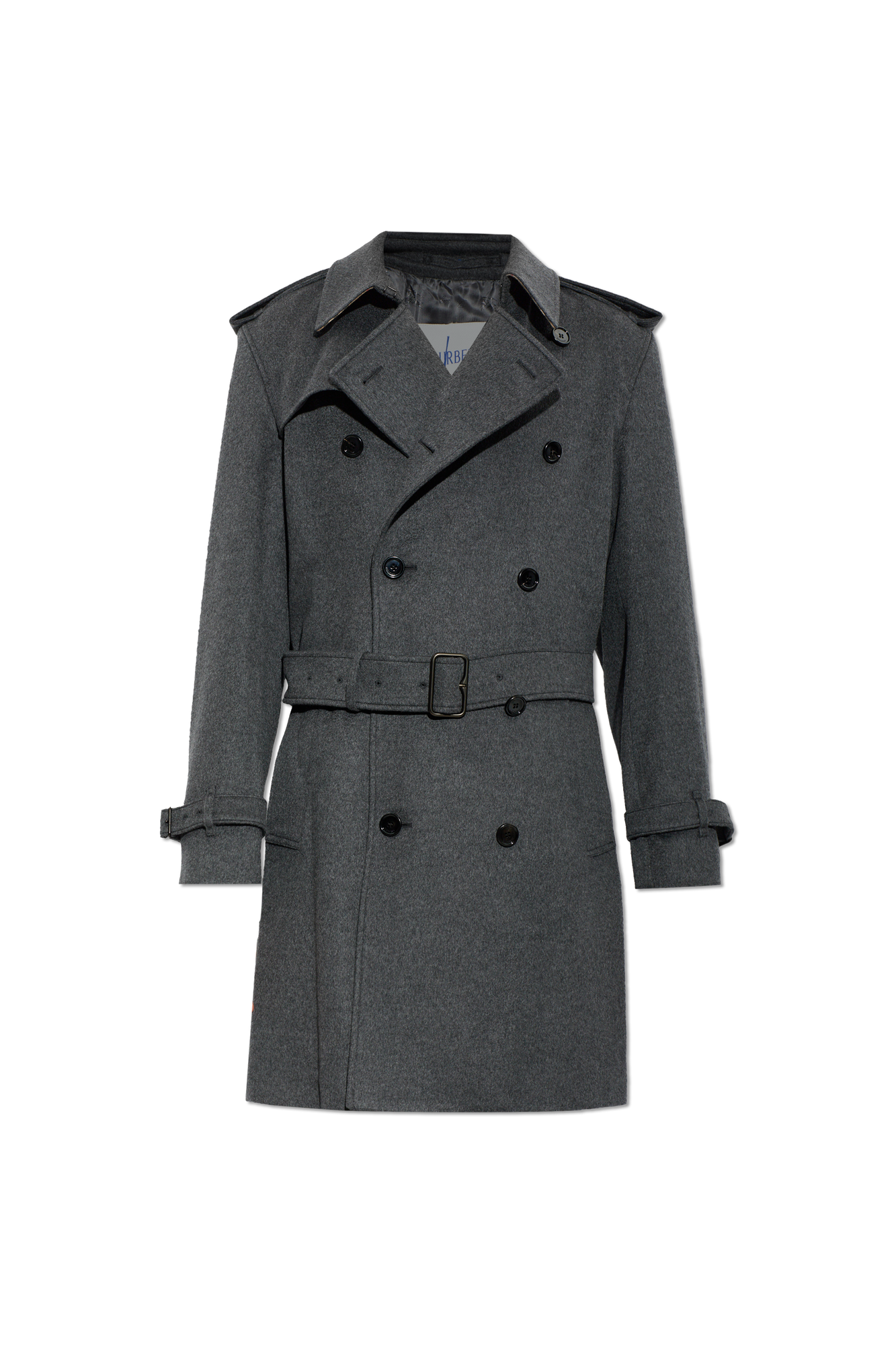 Burberry Kaszmirowy Płaszcz ‘Hastings’, Mężczyźni, Szary