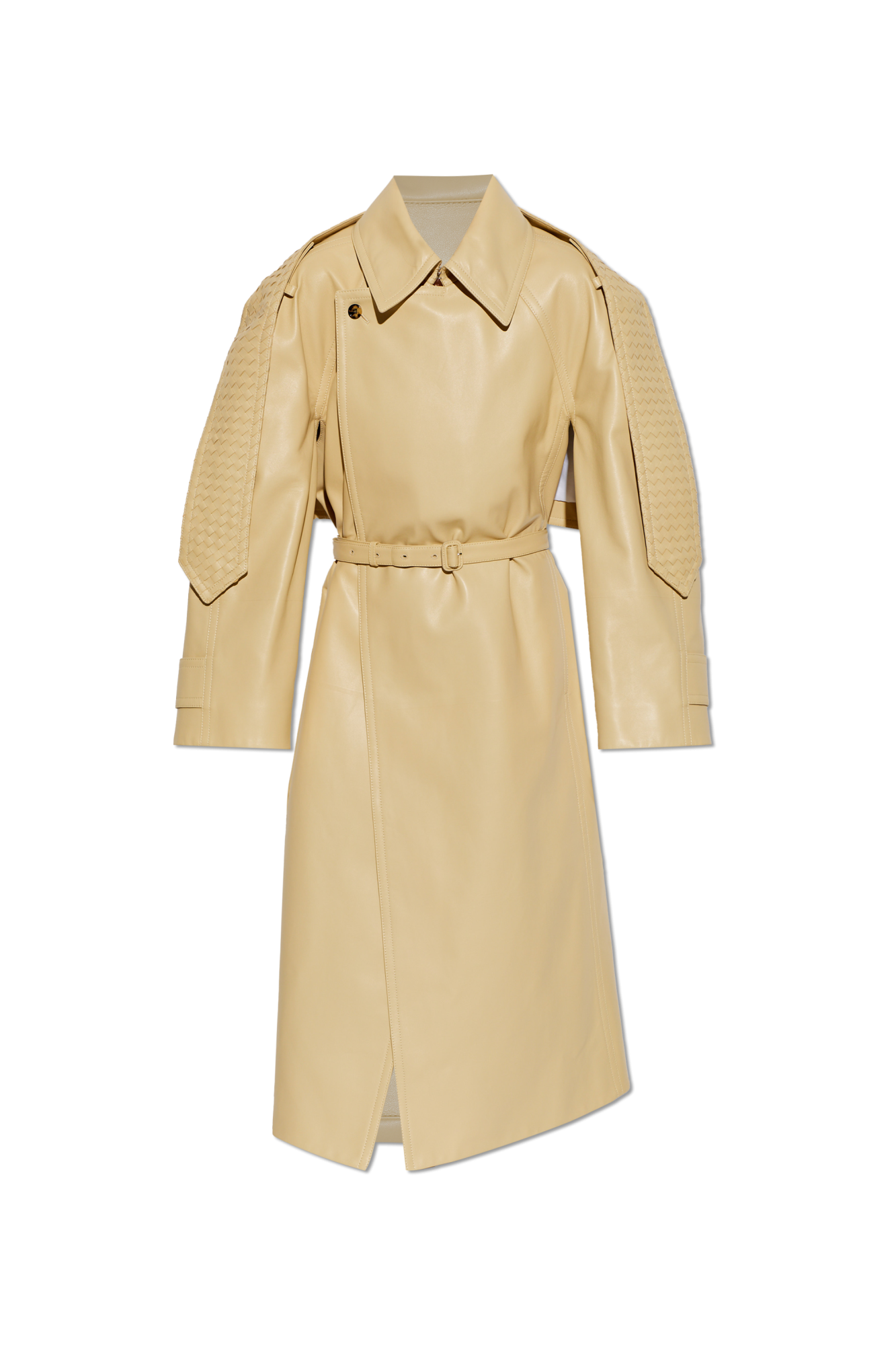 Bottega Veneta Skórzany Trencz, Kobiety, Beżowy