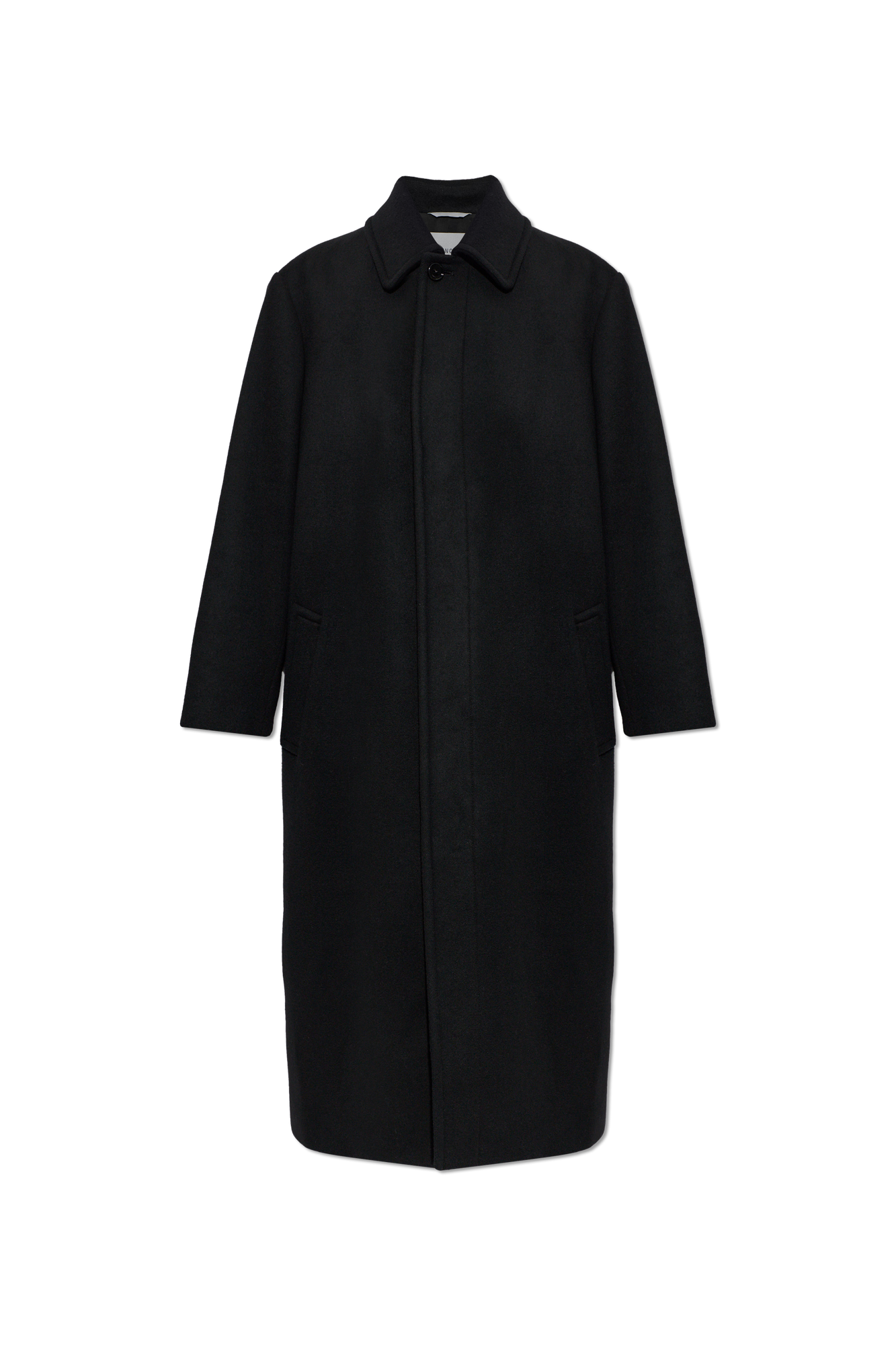 Balenciaga Wełniany Płaszcz, Mężczyźni, Czarny