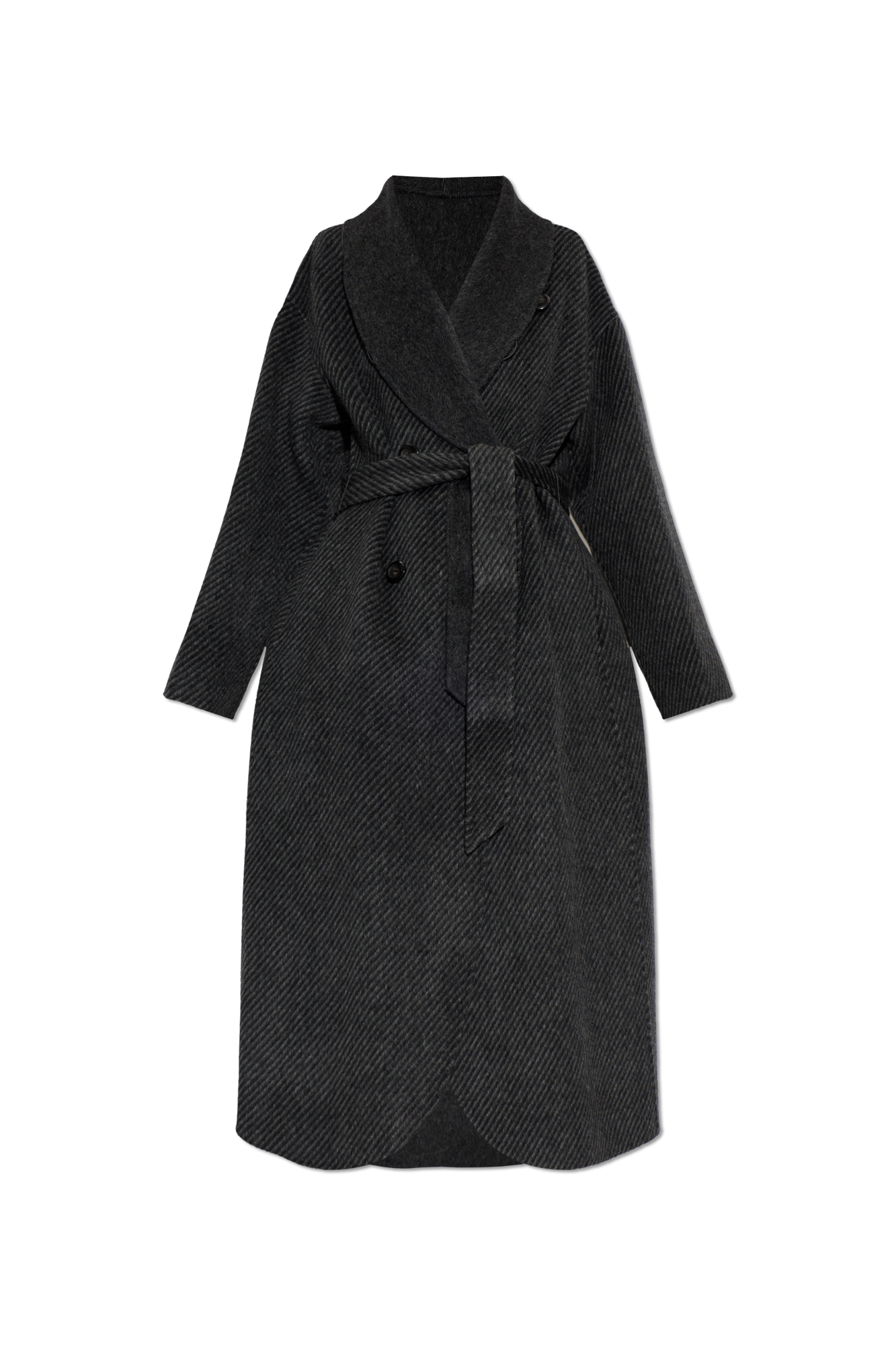 Emporio Armani Dwurzędowy Płaszcz, Kobiety, Czarny