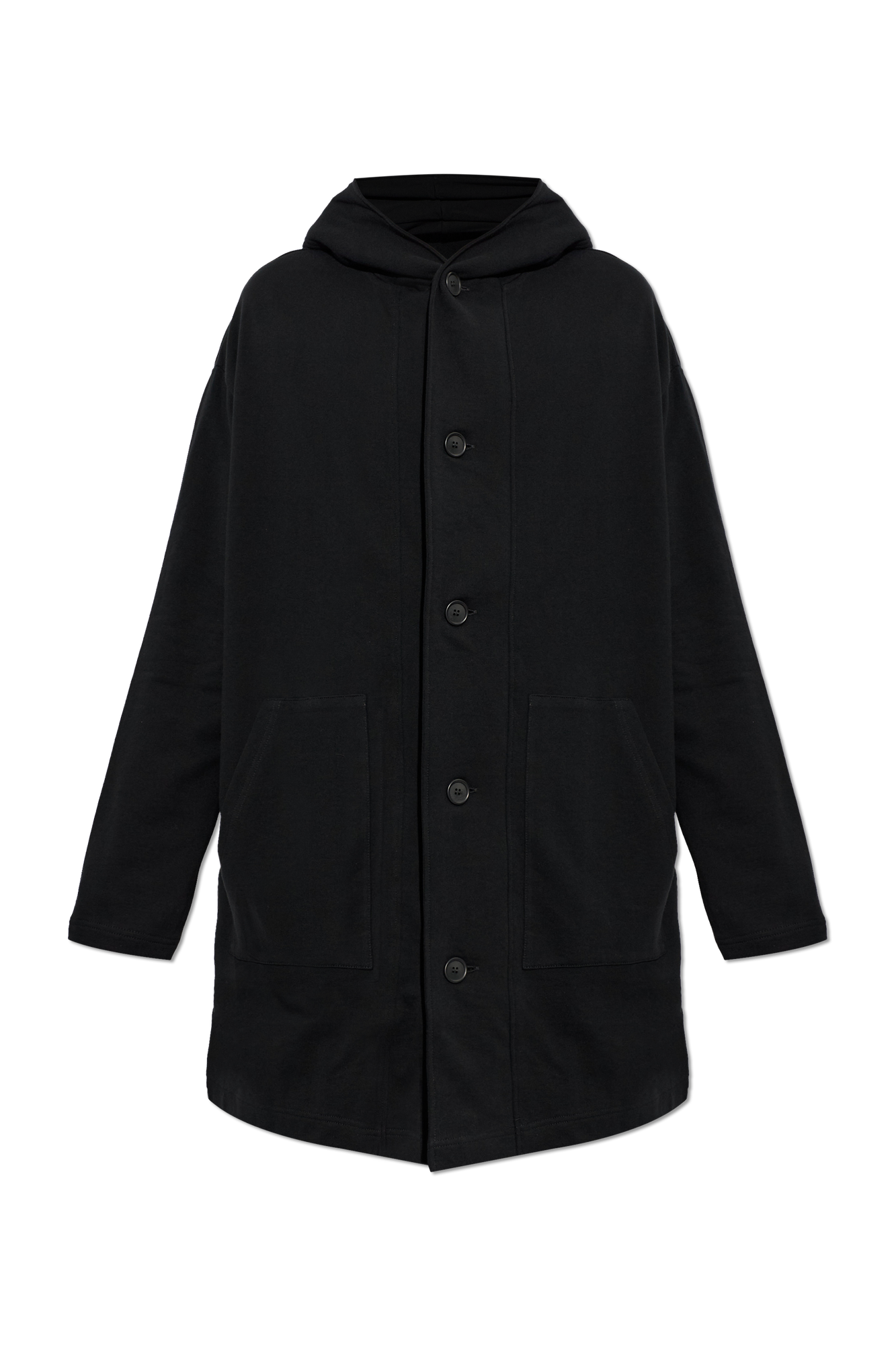 Yohji Yamamoto Kardigan Z Kapturem, Mężczyźni, Czarny