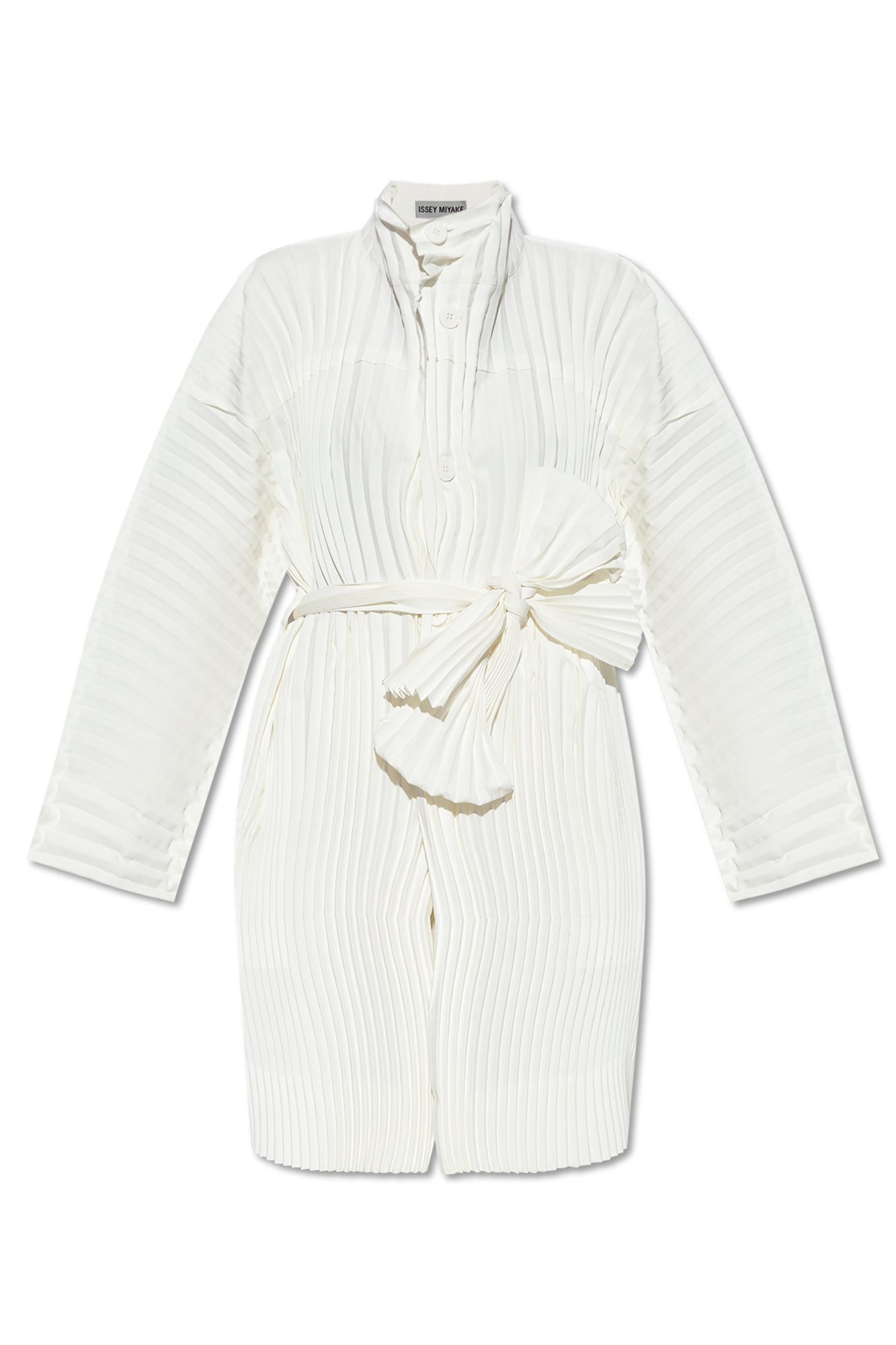 Issey Miyake Plisowany Płaszcz, Kobiety, Biały