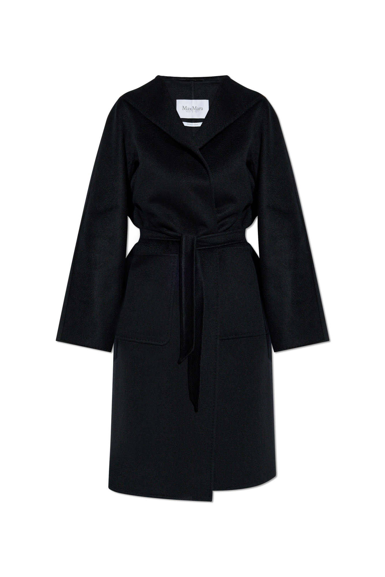 Max Mara Kaszmirowy Płaszcz `Lilia`, Kobiety, Czarny