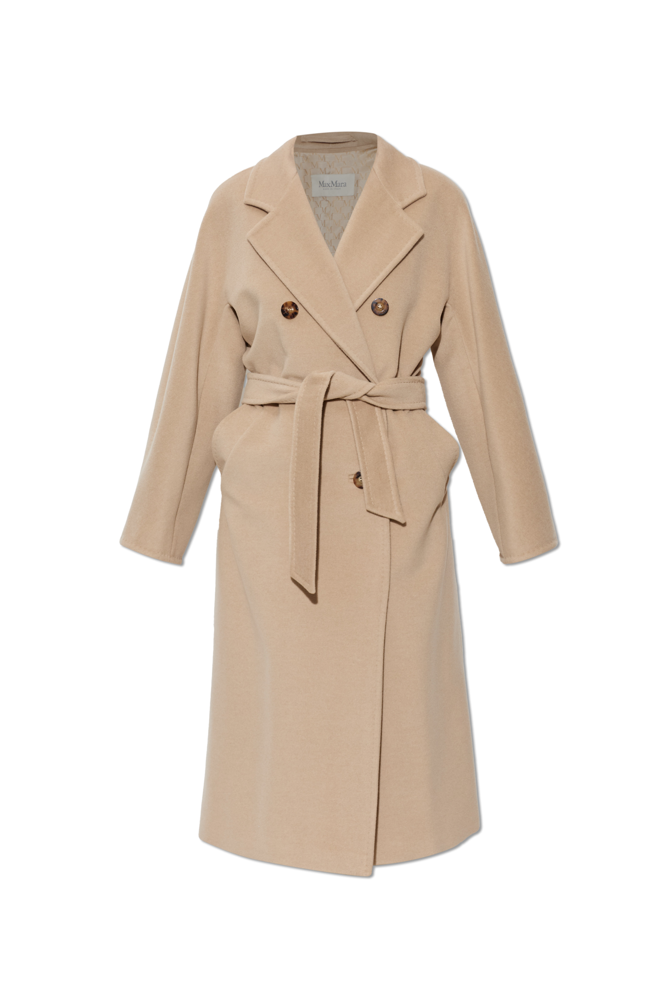 Max Mara Wełniany Płaszcz `Madame`, Kobiety, Beżowy