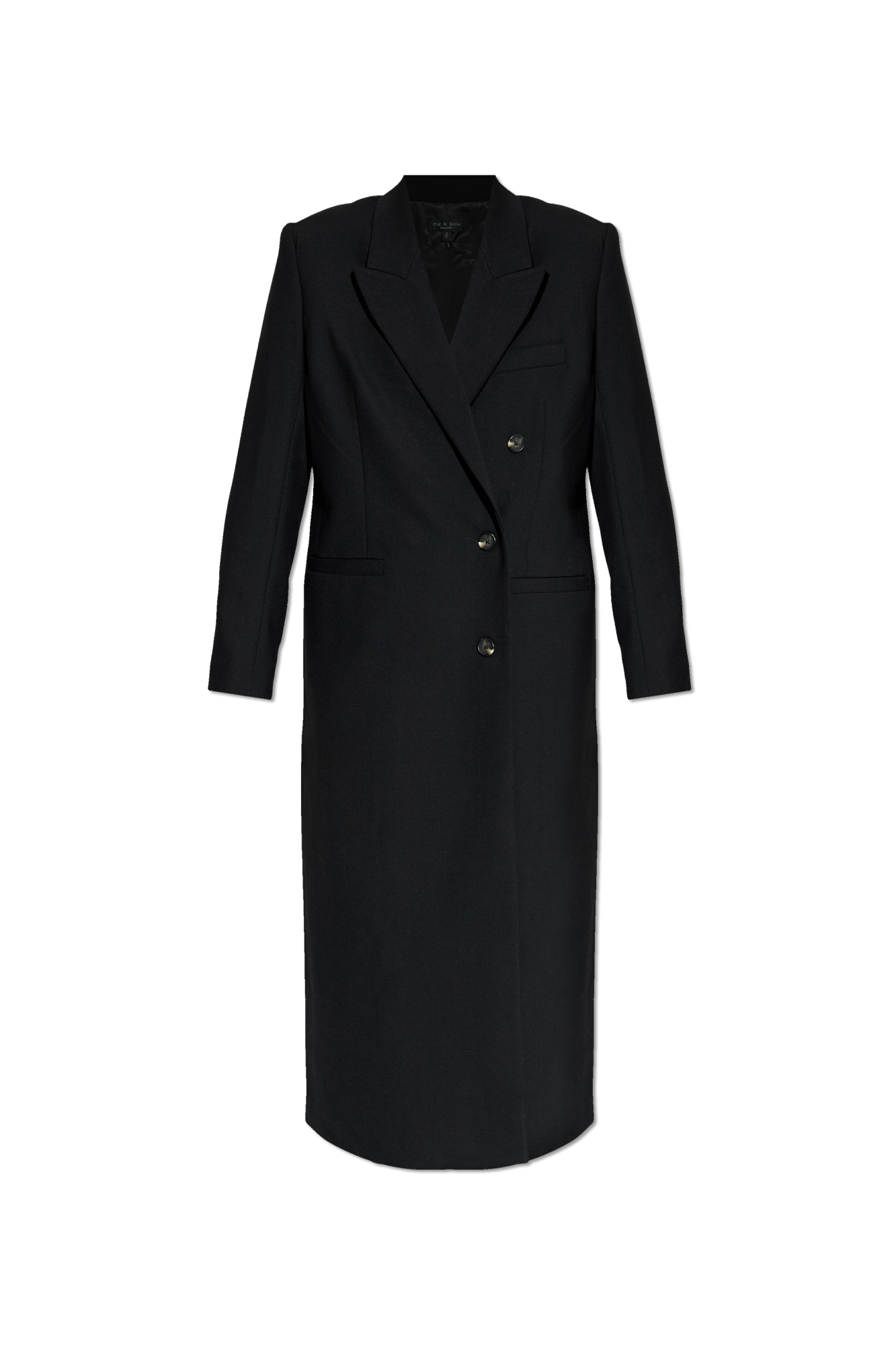 Rag & Bone Płaszcz Z Pojedynczym Rozcięciem Z Tyłu, Kobiety, Czarny