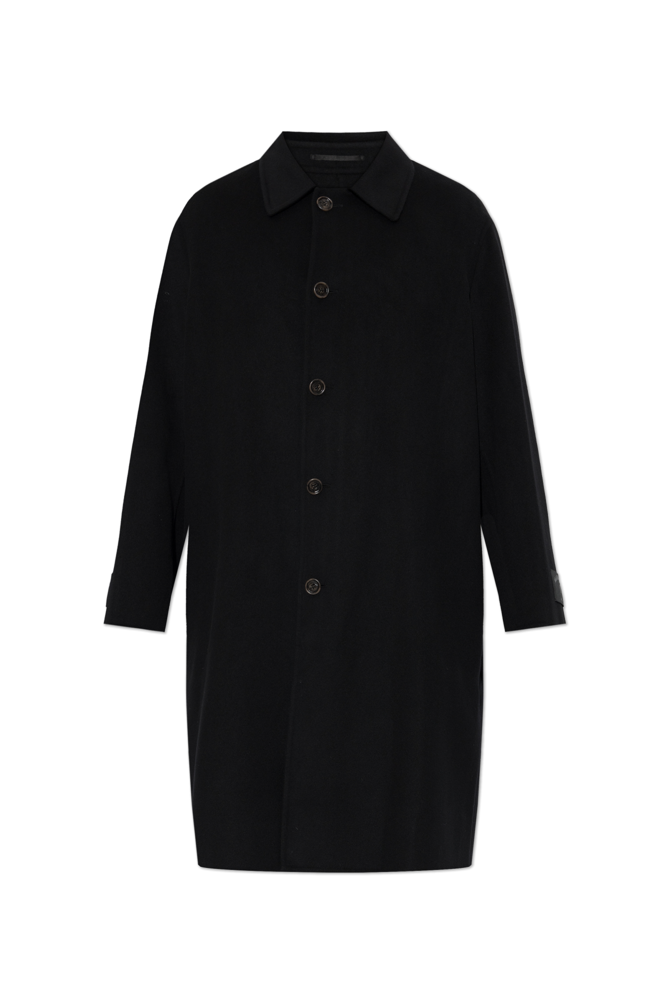 MM6 Maison Margiela Wełniany Płaszcz, Mężczyźni, Czarny