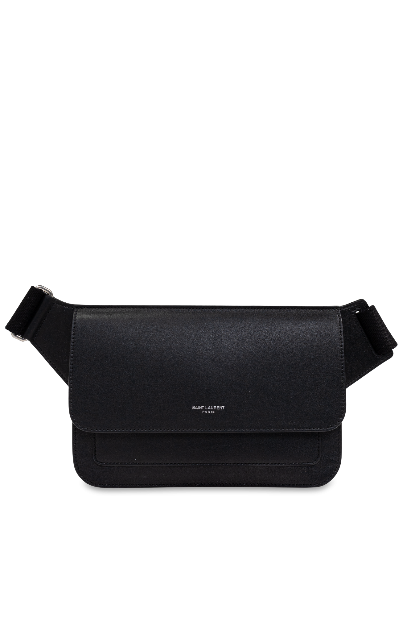Saint Laurent Skórzana Torba Na Pas, Mężczyźni, Czarny
