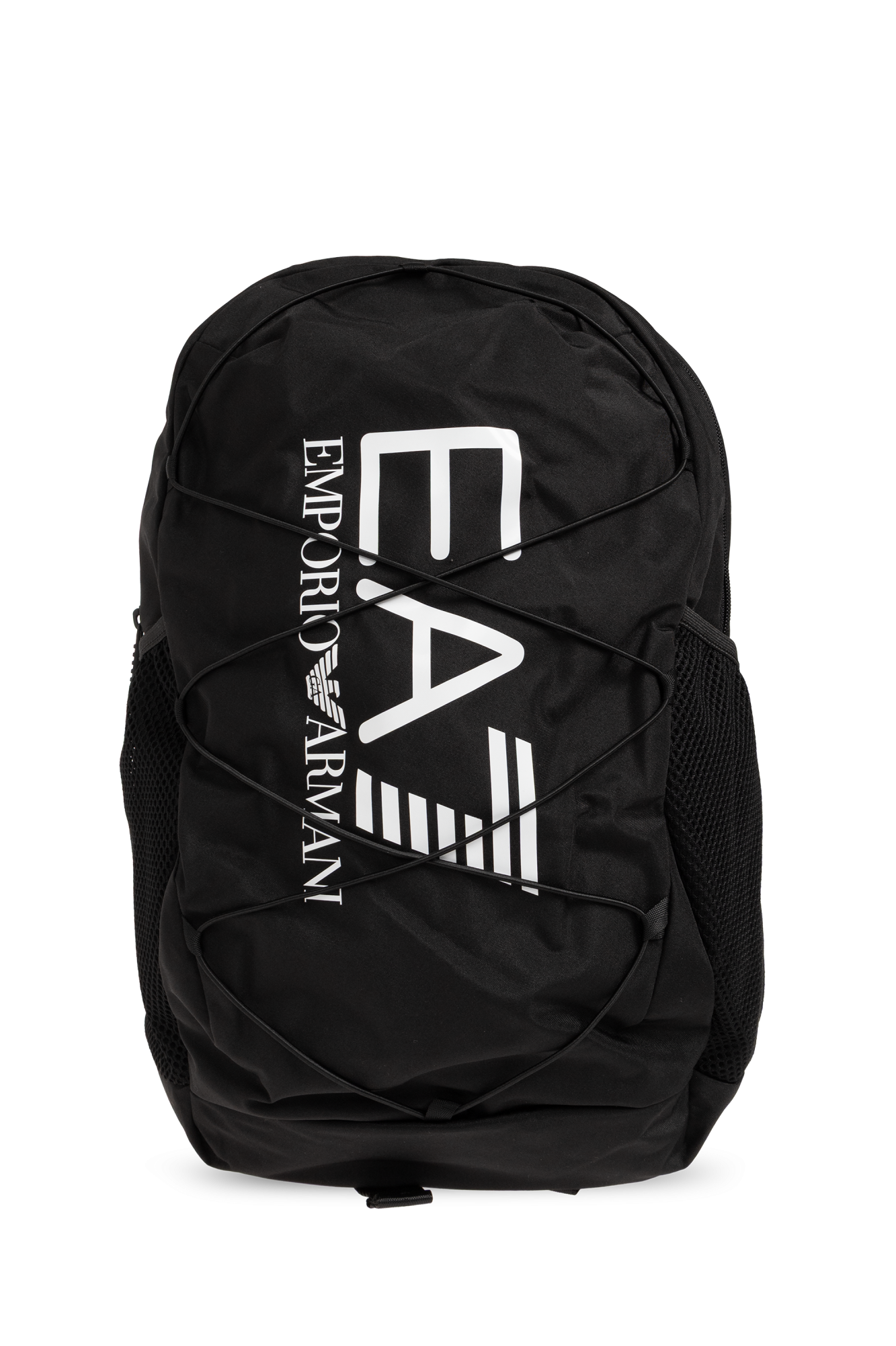 EA7 Emporio Armani Plecak Z Nadrukowanym Logo, Unisex, Czarny