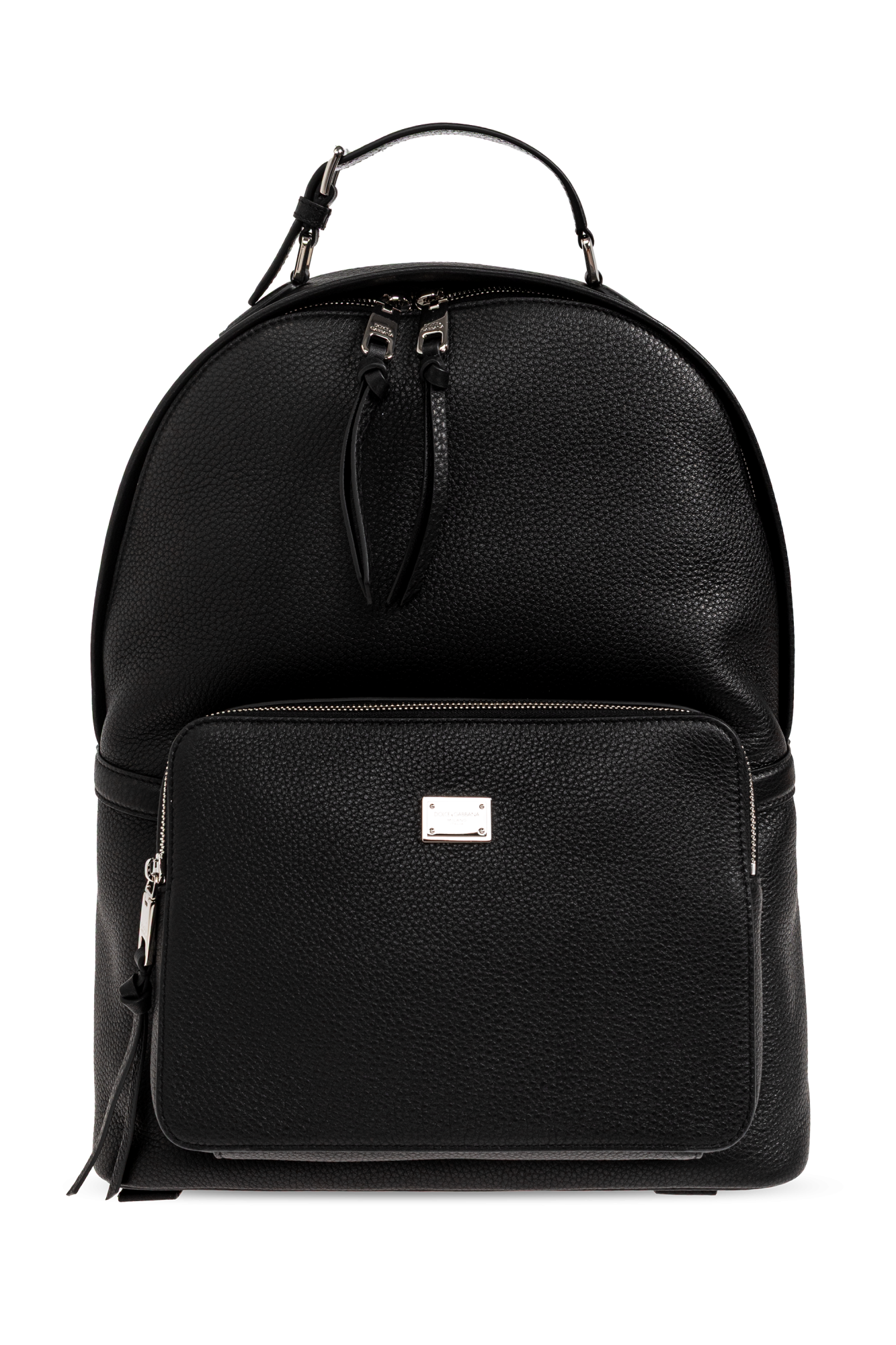 Dolce & Gabbana Skórzany Plecak `Vittoria`, Mężczyźni, Czarny