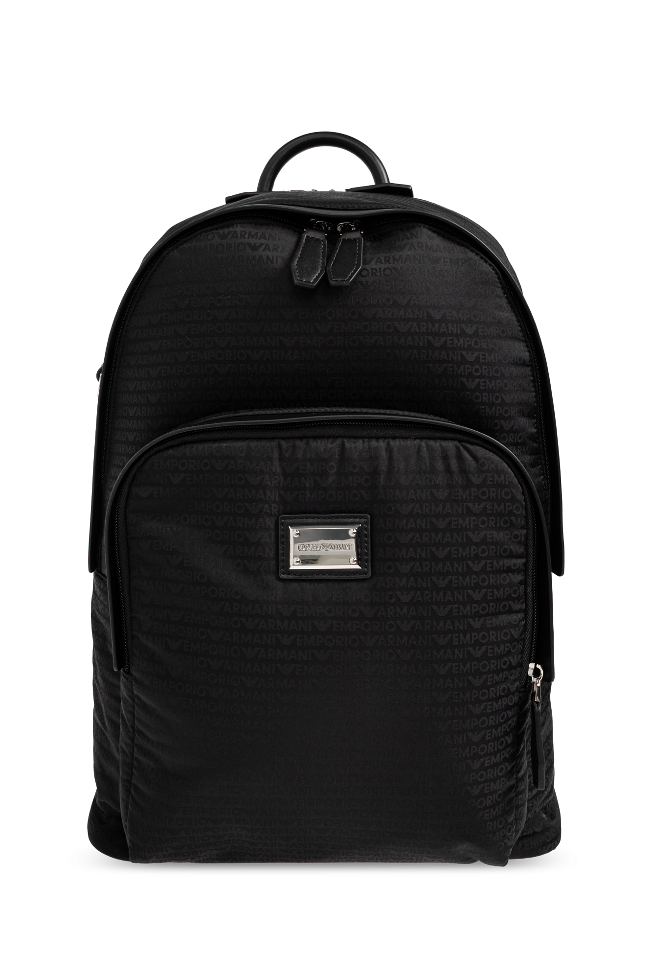 Emporio Armani Plecak Z Monogramem, Mężczyźni, Czarny